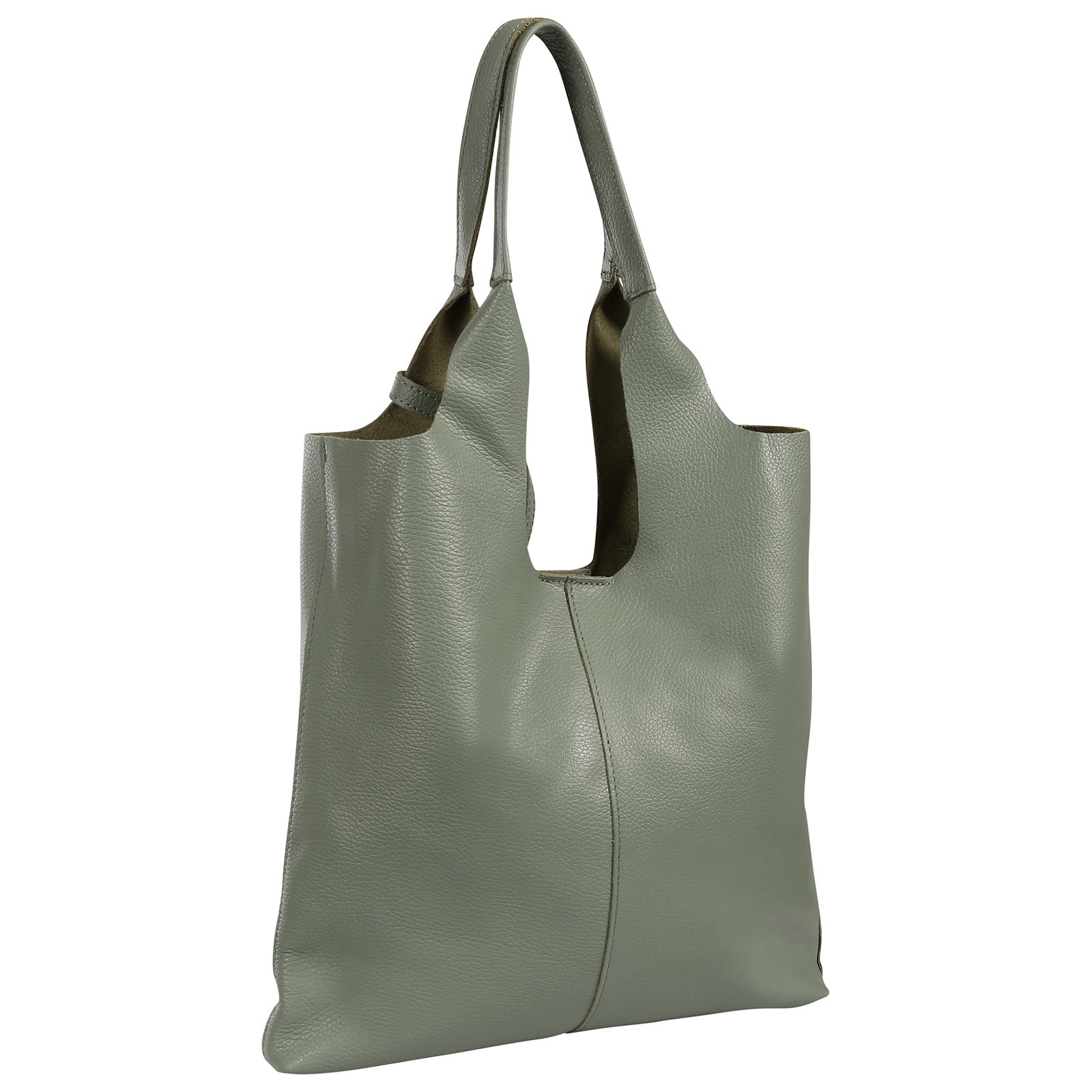 Toscanto Damen Shopper Leder Tasche hellgrün OTT166SL2