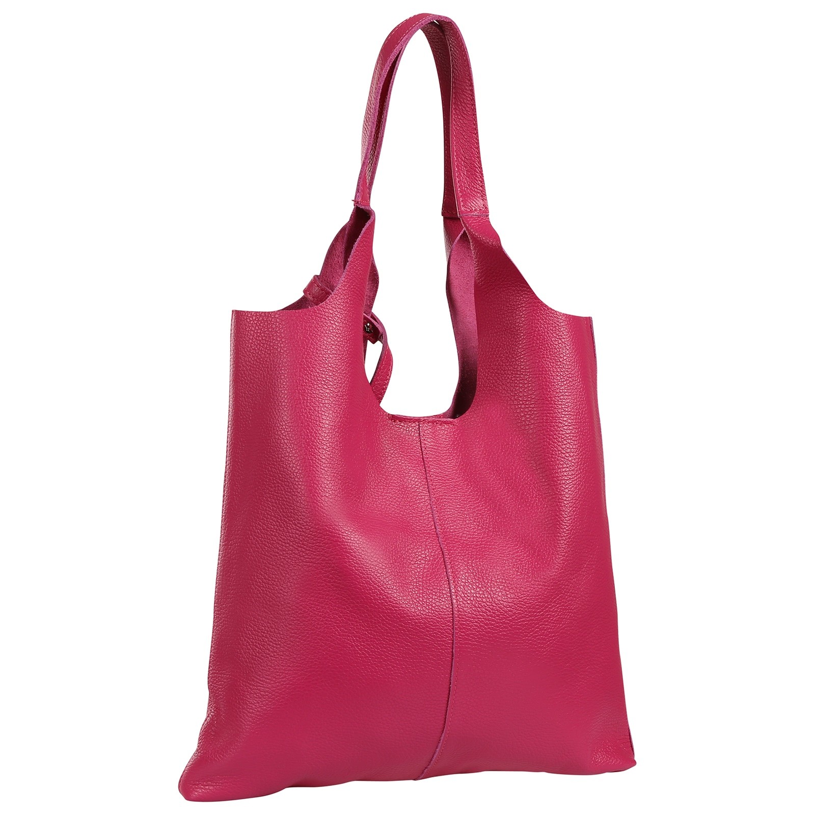 Toscanto Damen Shopper Leder Tasche fuchsia pink OTT166SP4