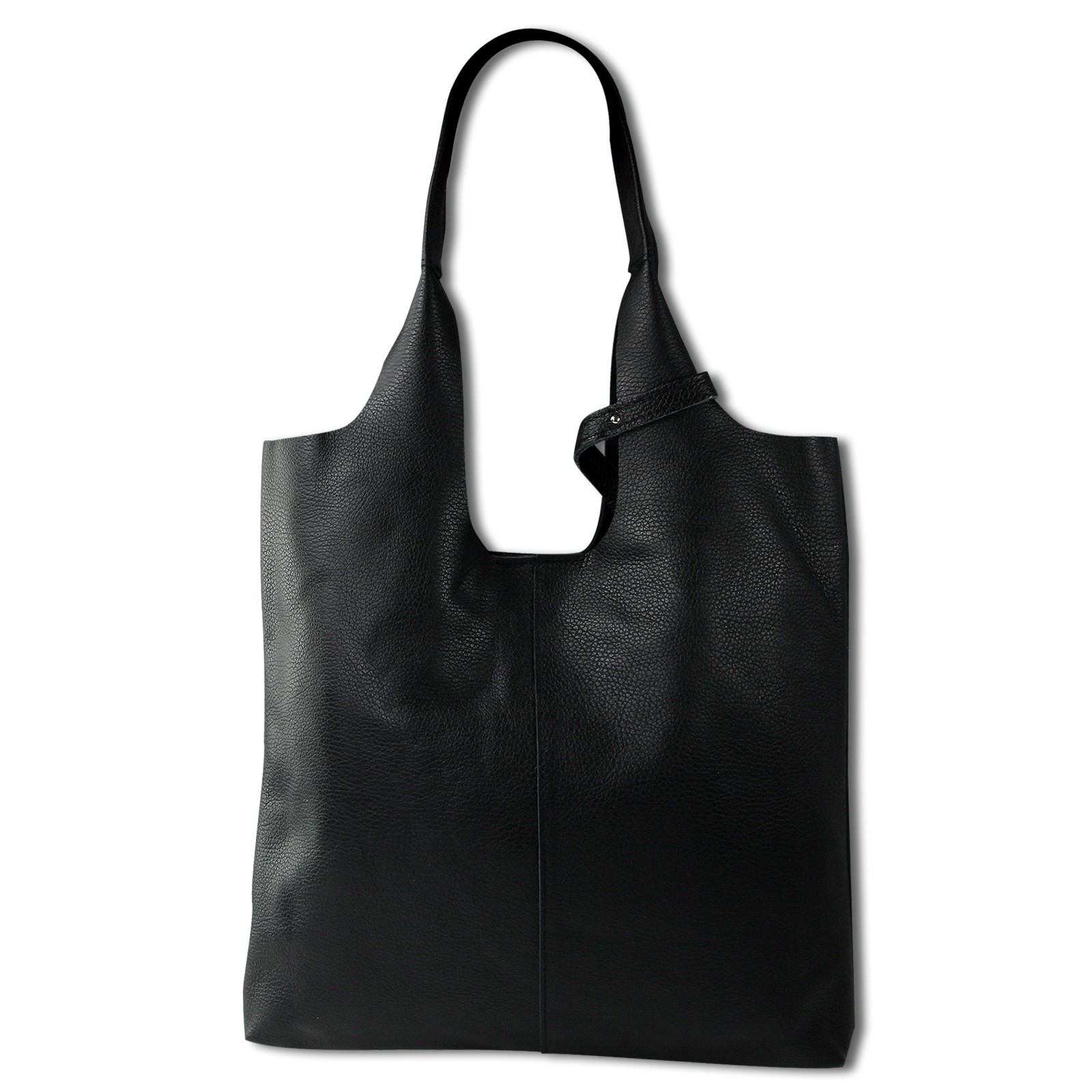 Toscanto Damen Shopper Leder Tasche schwarz OTT166SS1