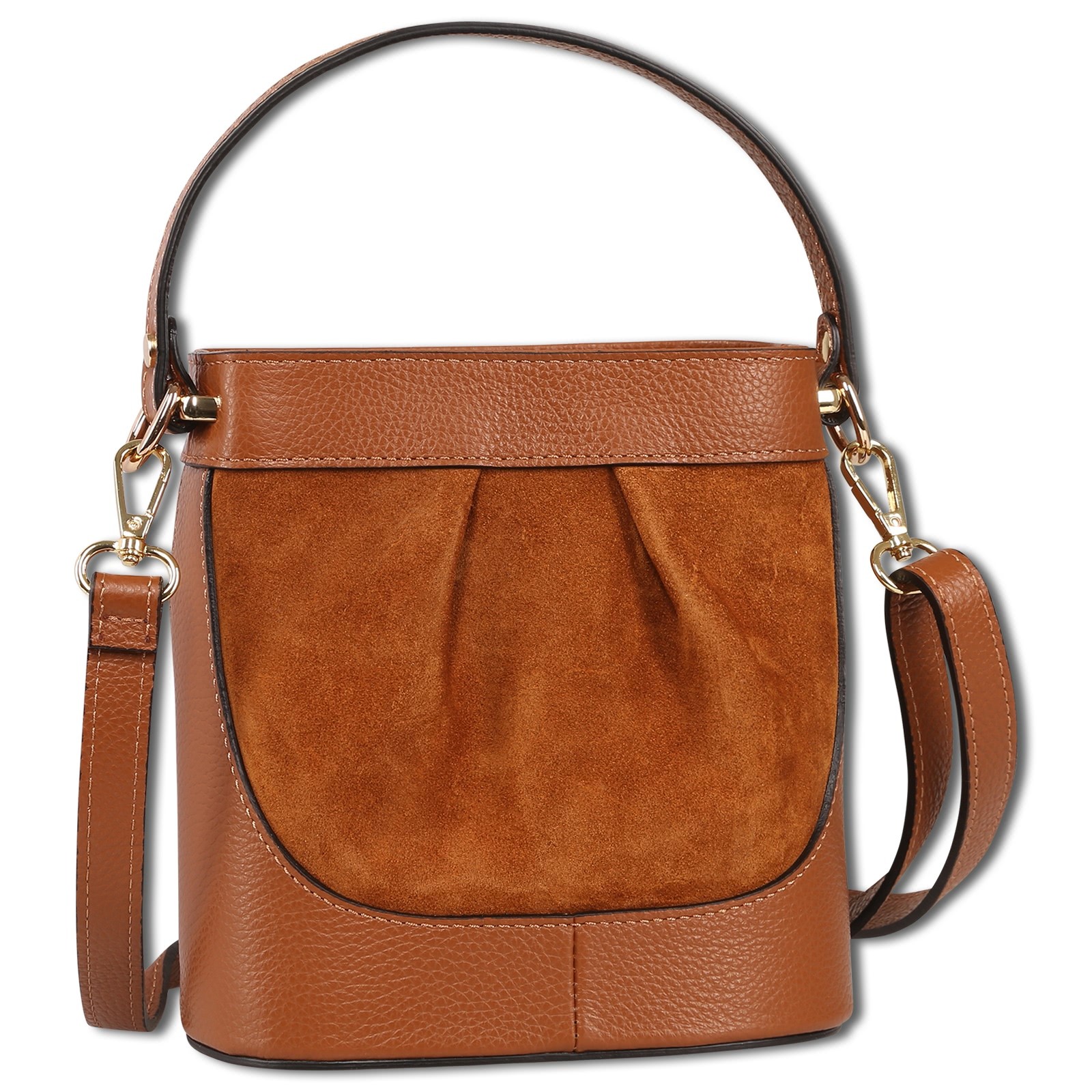 Toscanto Damen Umhängetasche Leder Tasche hellbraun OTT171UN2