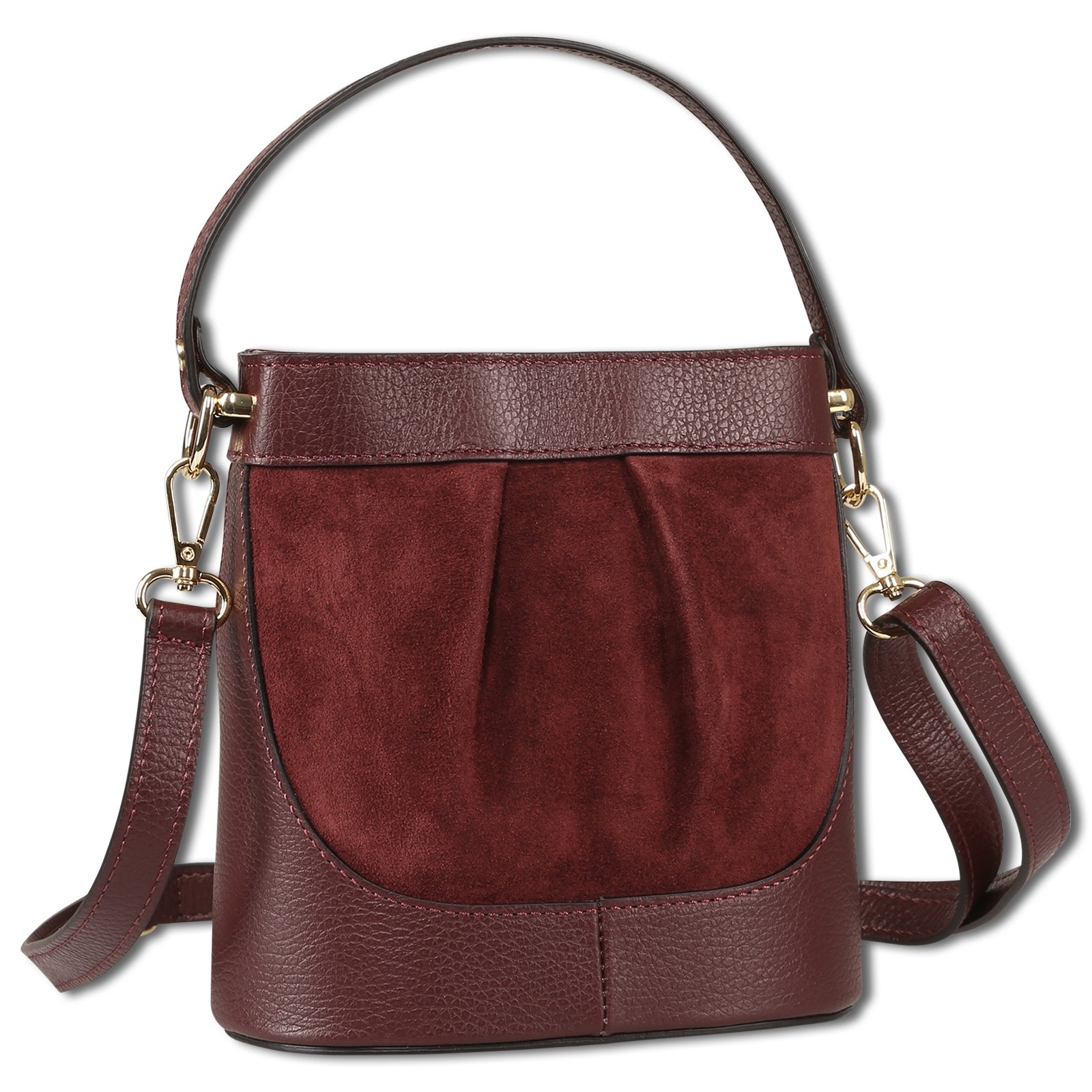Toscanto Damen Umhängetasche Leder Tasche dunkelrot OTT171UR6