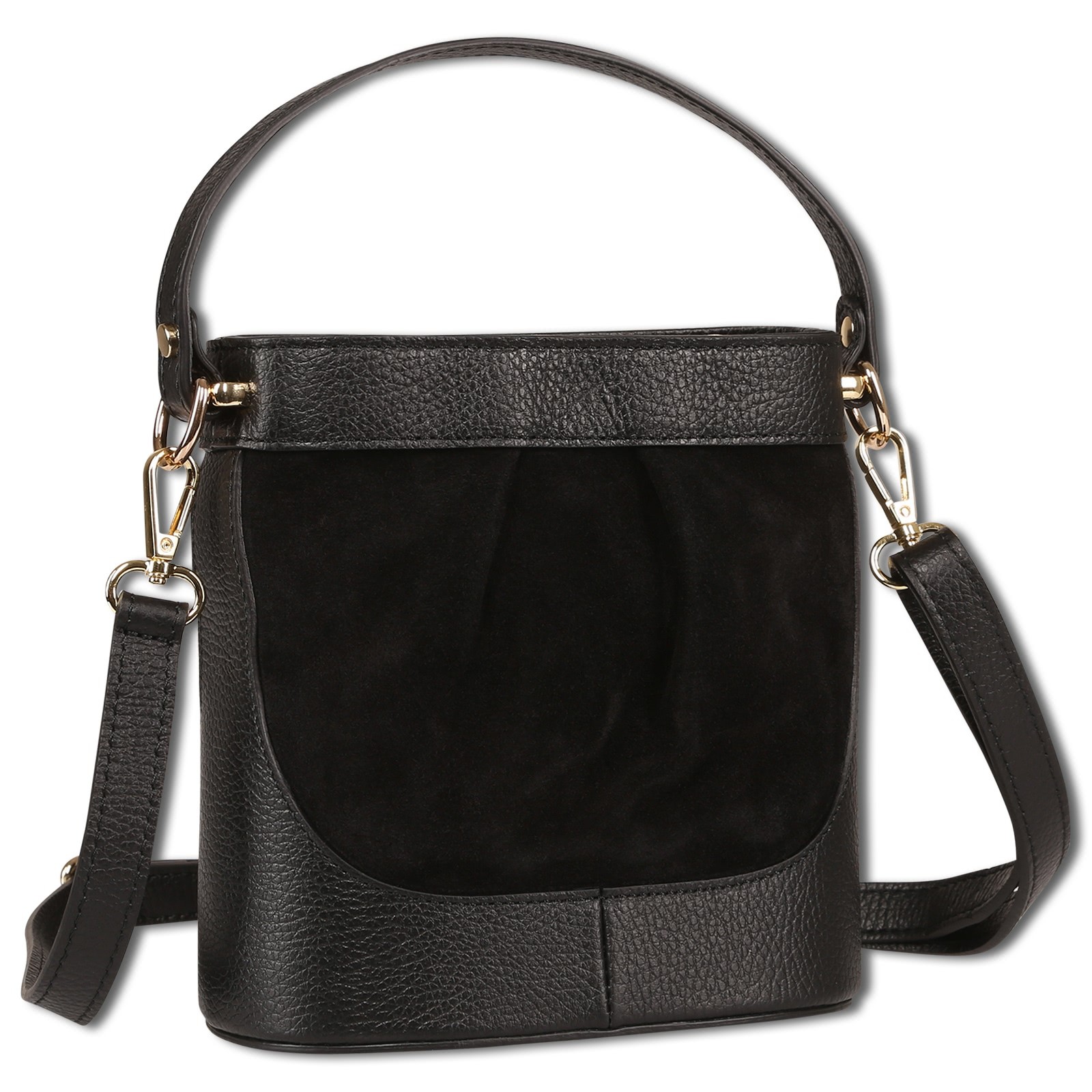 Toscanto Damen Umhängetasche Leder Tasche schwarz OTT171US1