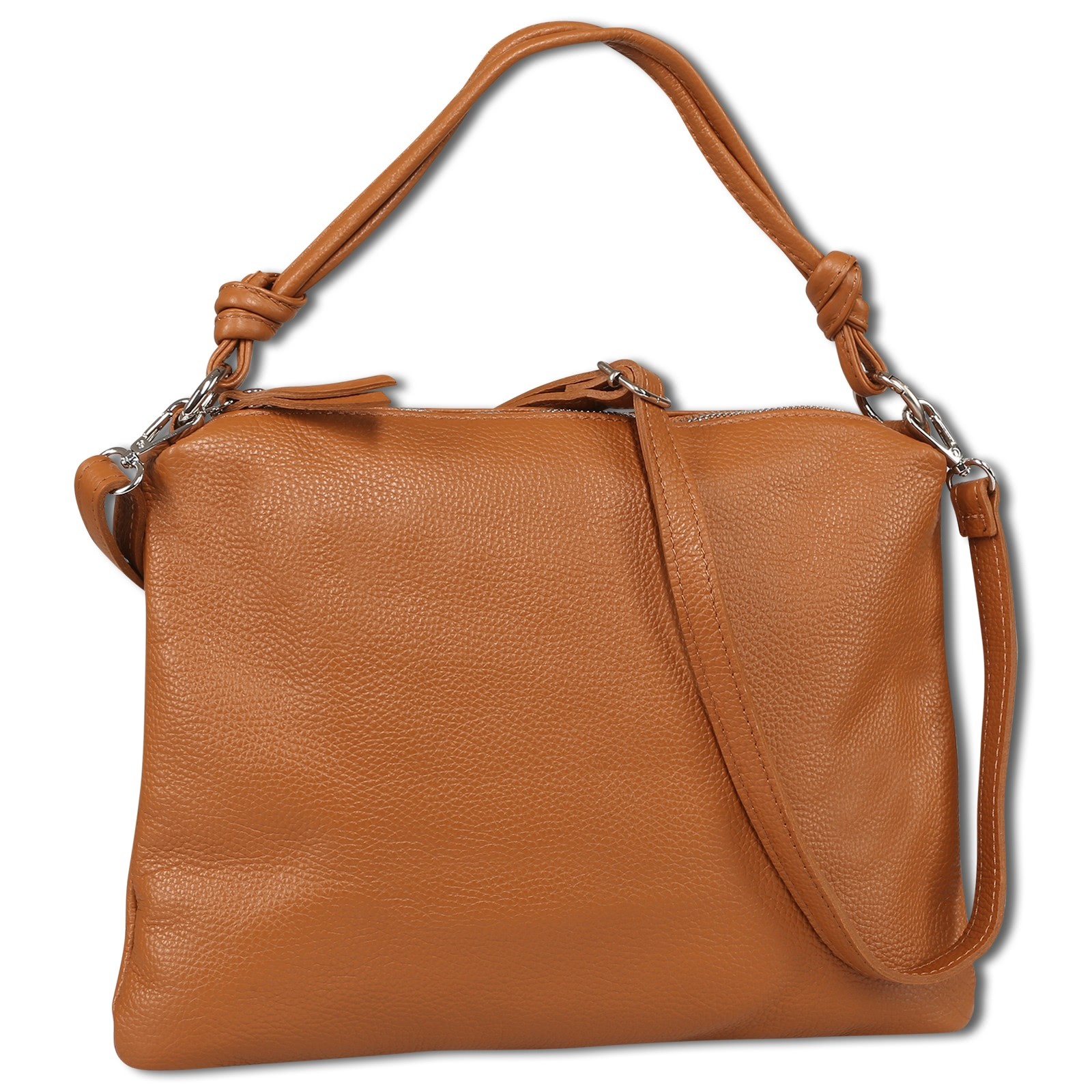 Toscanto Damen Schultertasche Leder Tasche tan hellbraun OTT173SC3