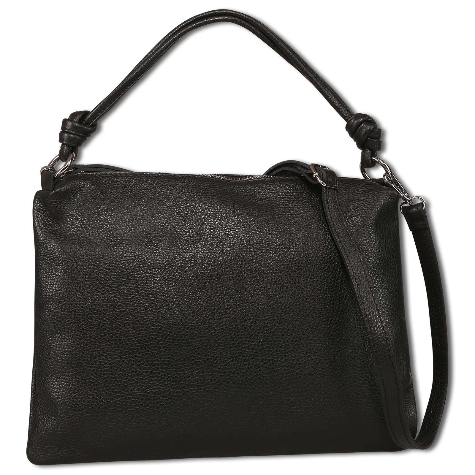 Toscanto Damen Schultertasche Leder Tasche schwarz OTT173SS1