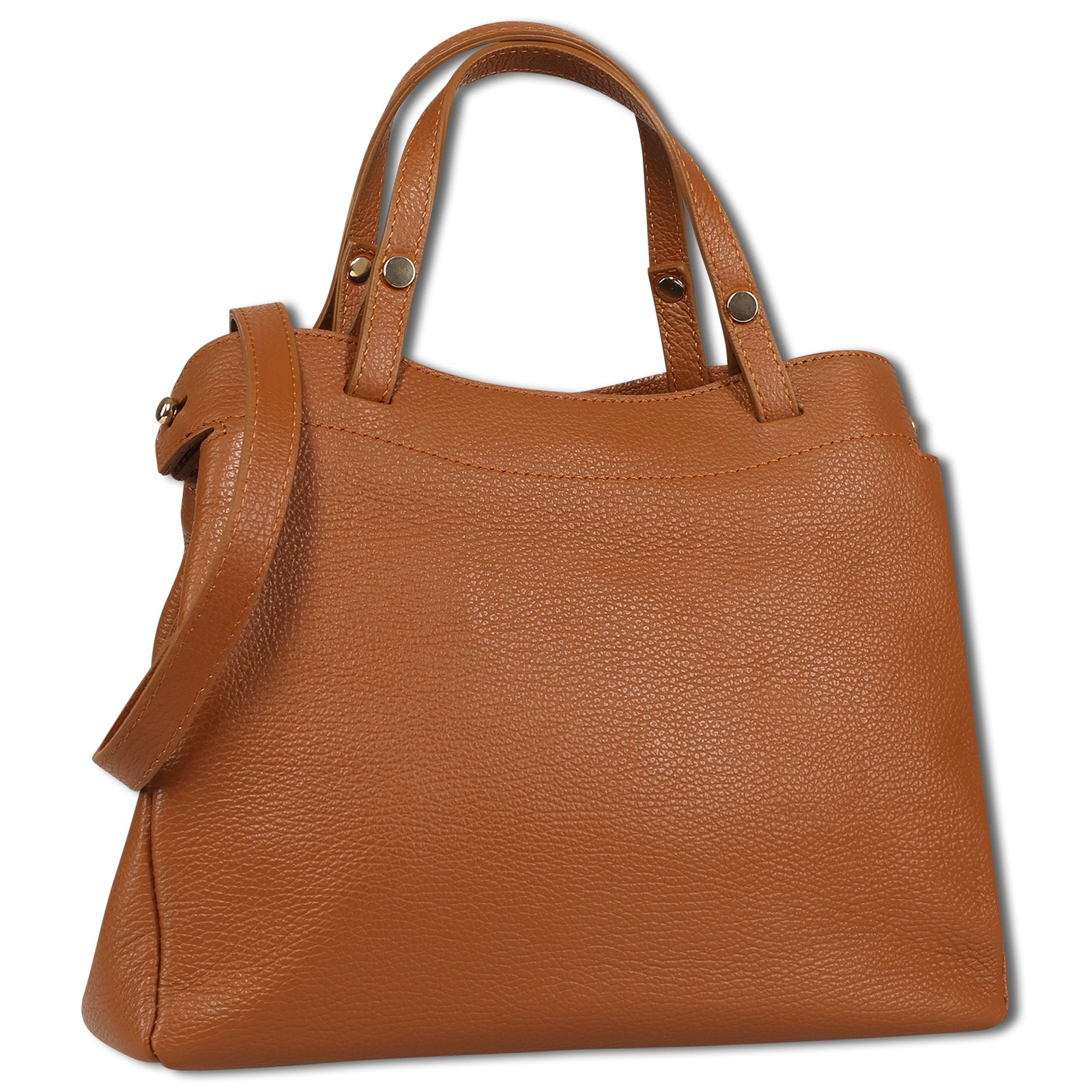 Toscanto Damen Handtasche Leder Tasche hellbraun OTT174HN2