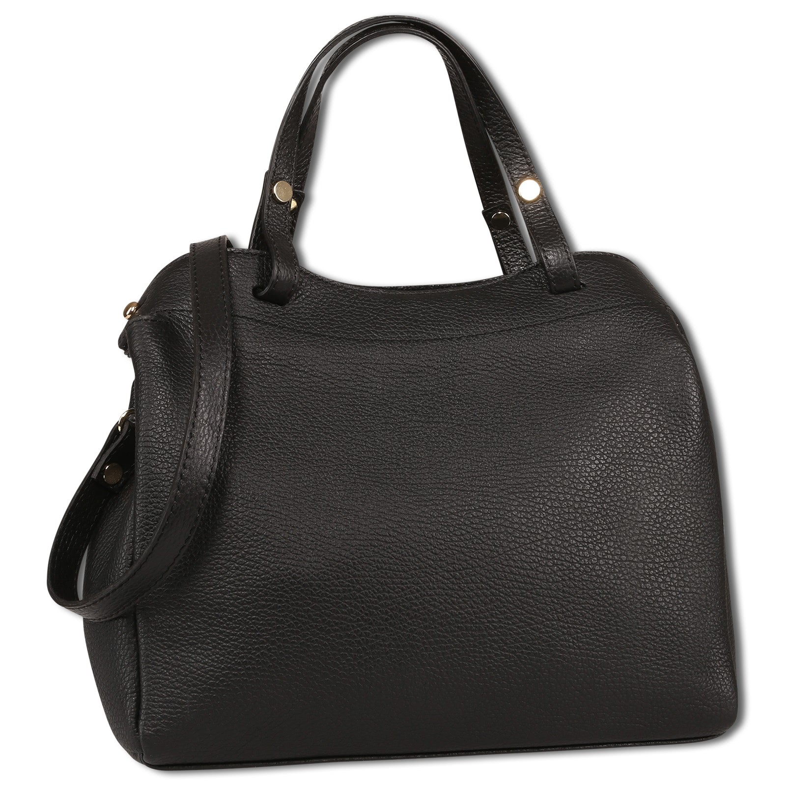 Toscanto Damen Handtasche Leder Tasche schwarz OTT174HS1