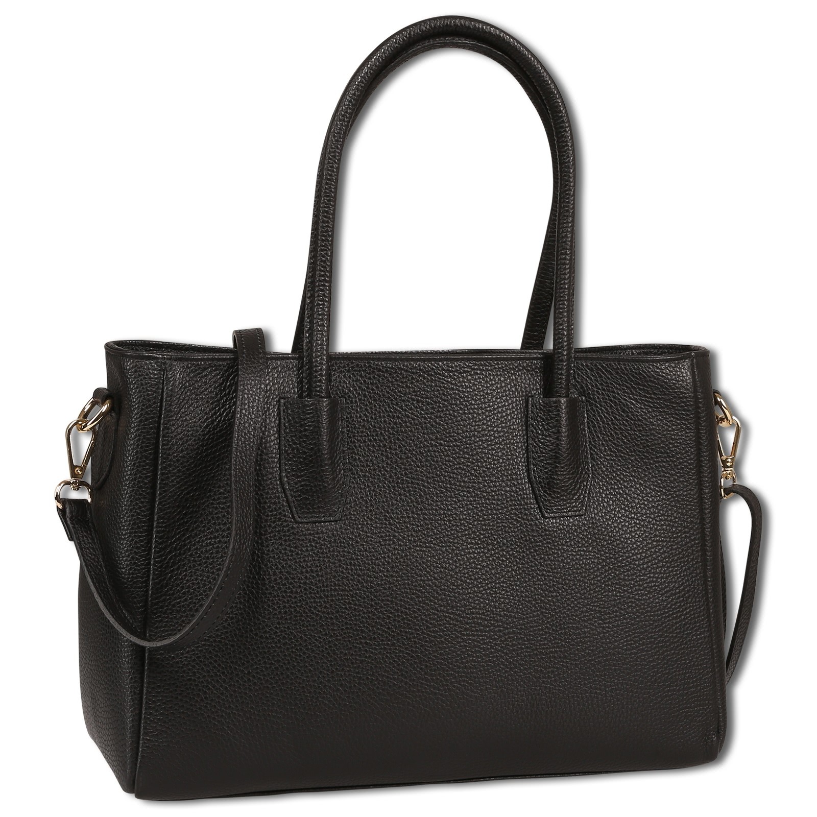 Toscanto Damen Handtasche Leder Tasche schwarz OTT177HS1