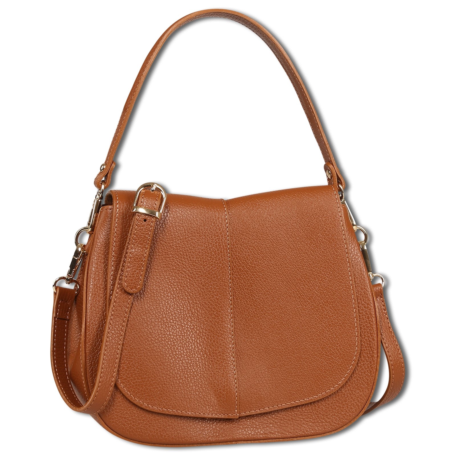 Toscanto Damen Umhängetasche Leder Tasche braun OTT178UC3