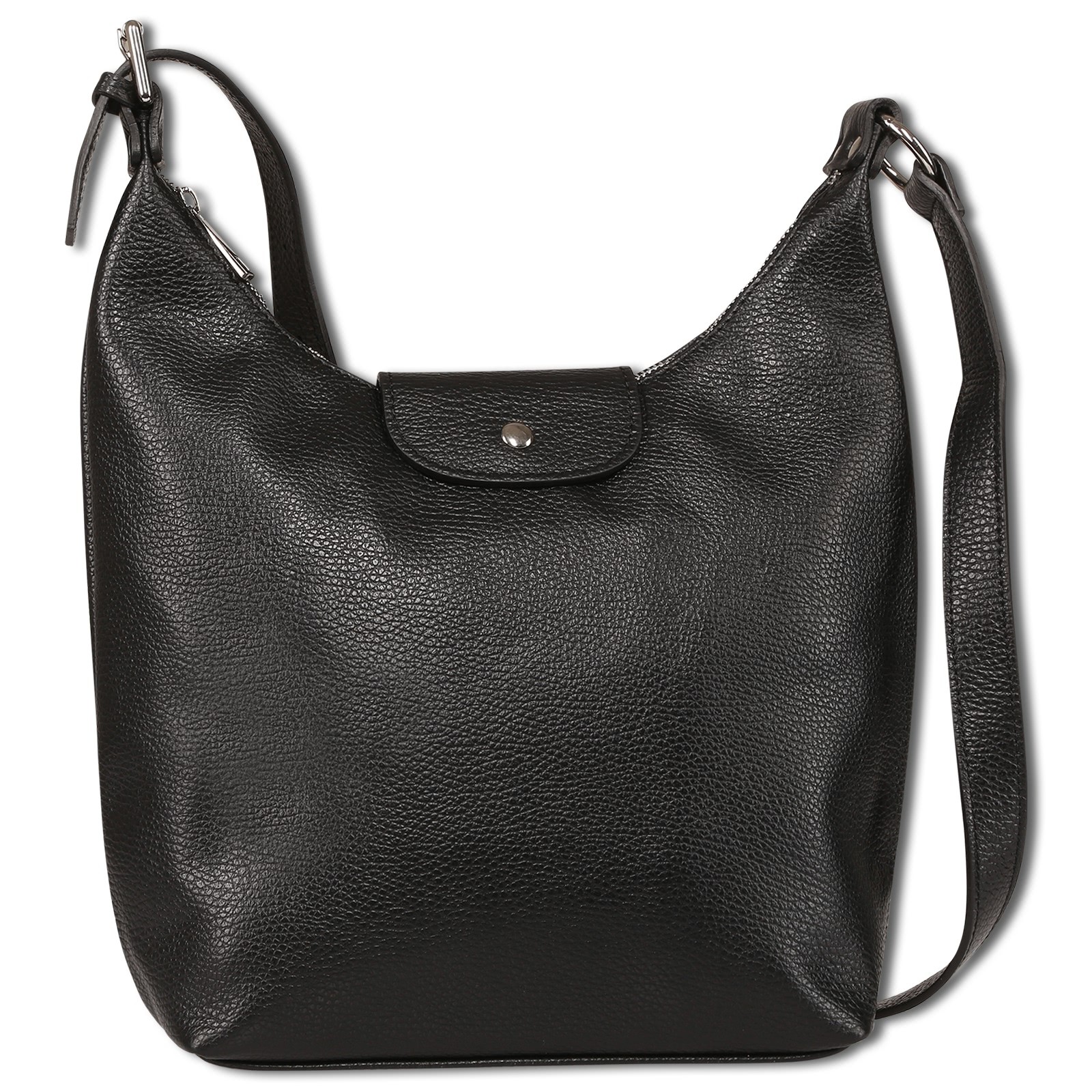 Toscanto Damen Umhängetasche Leder Tasche schwarz OTT181US1
