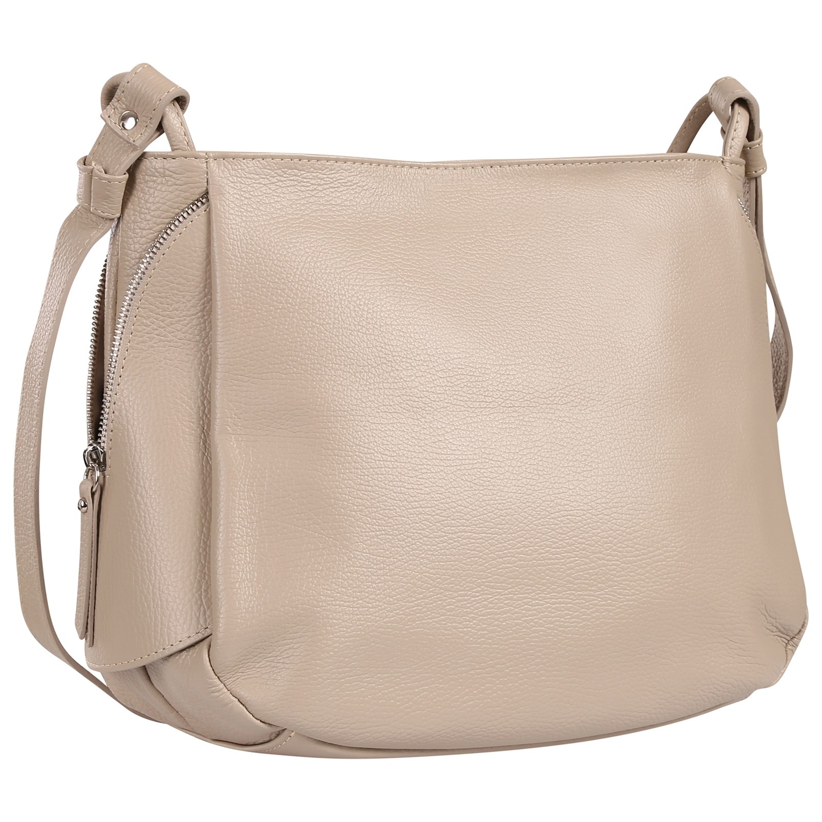 Toscanto Damen Umhängetasche Leder Tasche helltaupe beige OTT182UI2