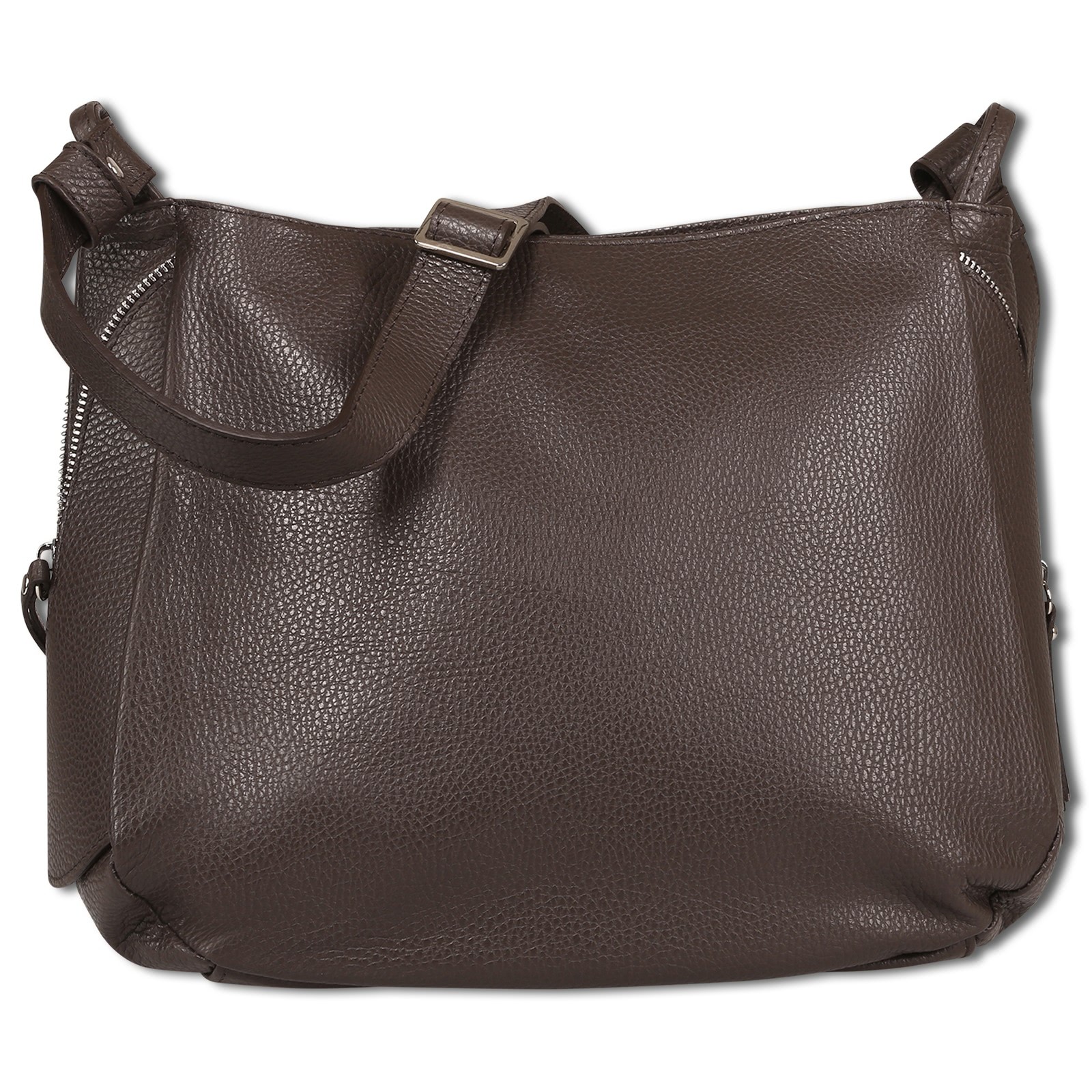 Toscanto Damen Umhängetasche Leder Tasche dunkelbraun OTT182UN6