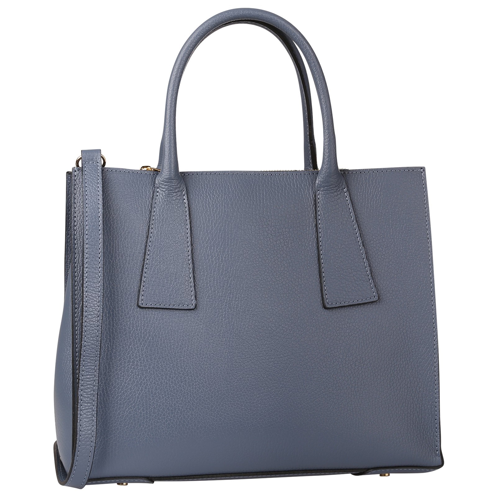 Toscanto Damen Handtasche Leder Tasche blau grau OTT183HH5