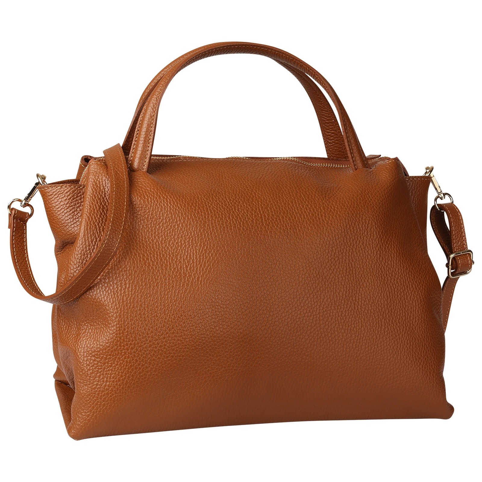 Toscanto Damen Handtasche Leder Tasche tan hellbraun OTT184HC5