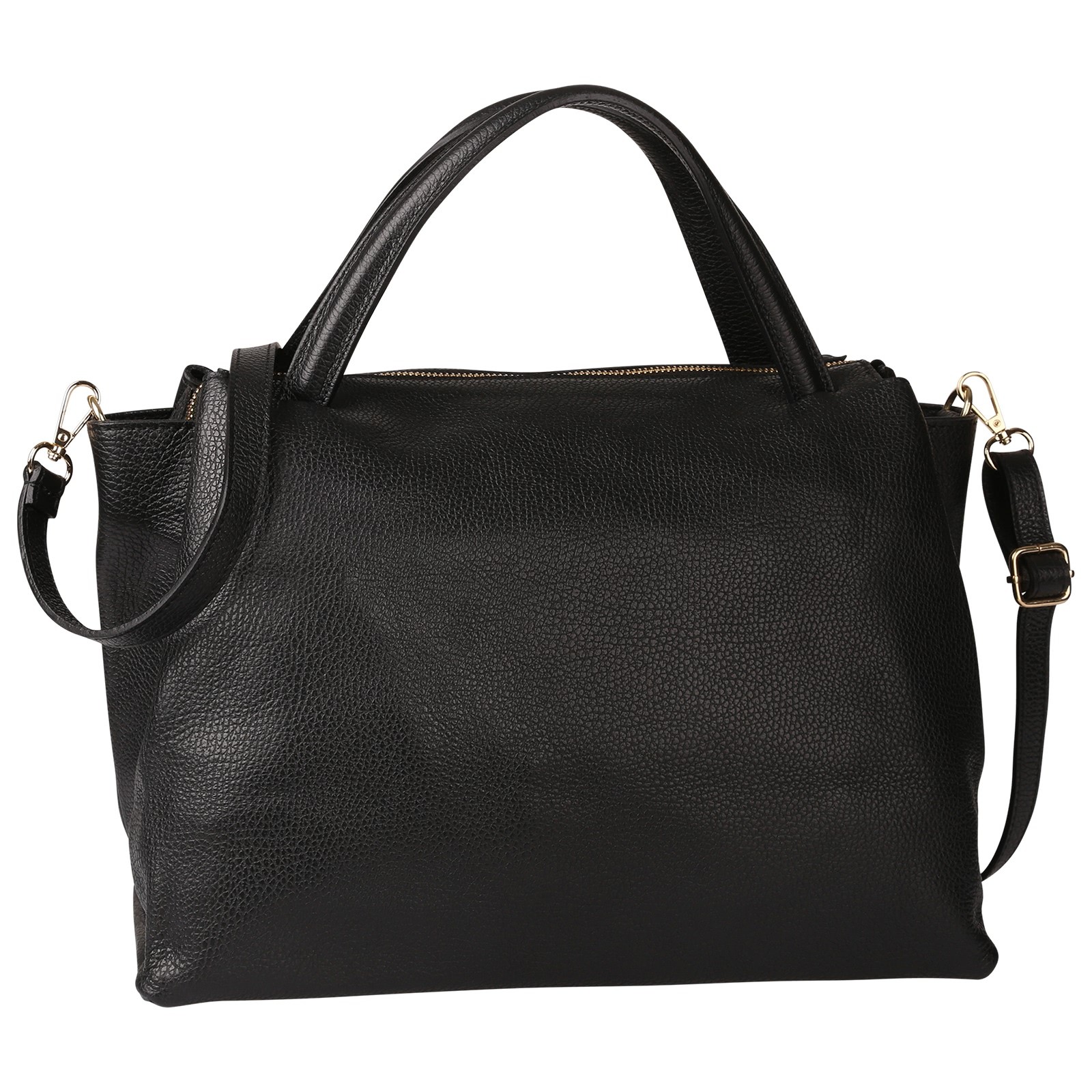 Toscanto Damen Handtasche Leder Tasche schwarz OTT184HS1