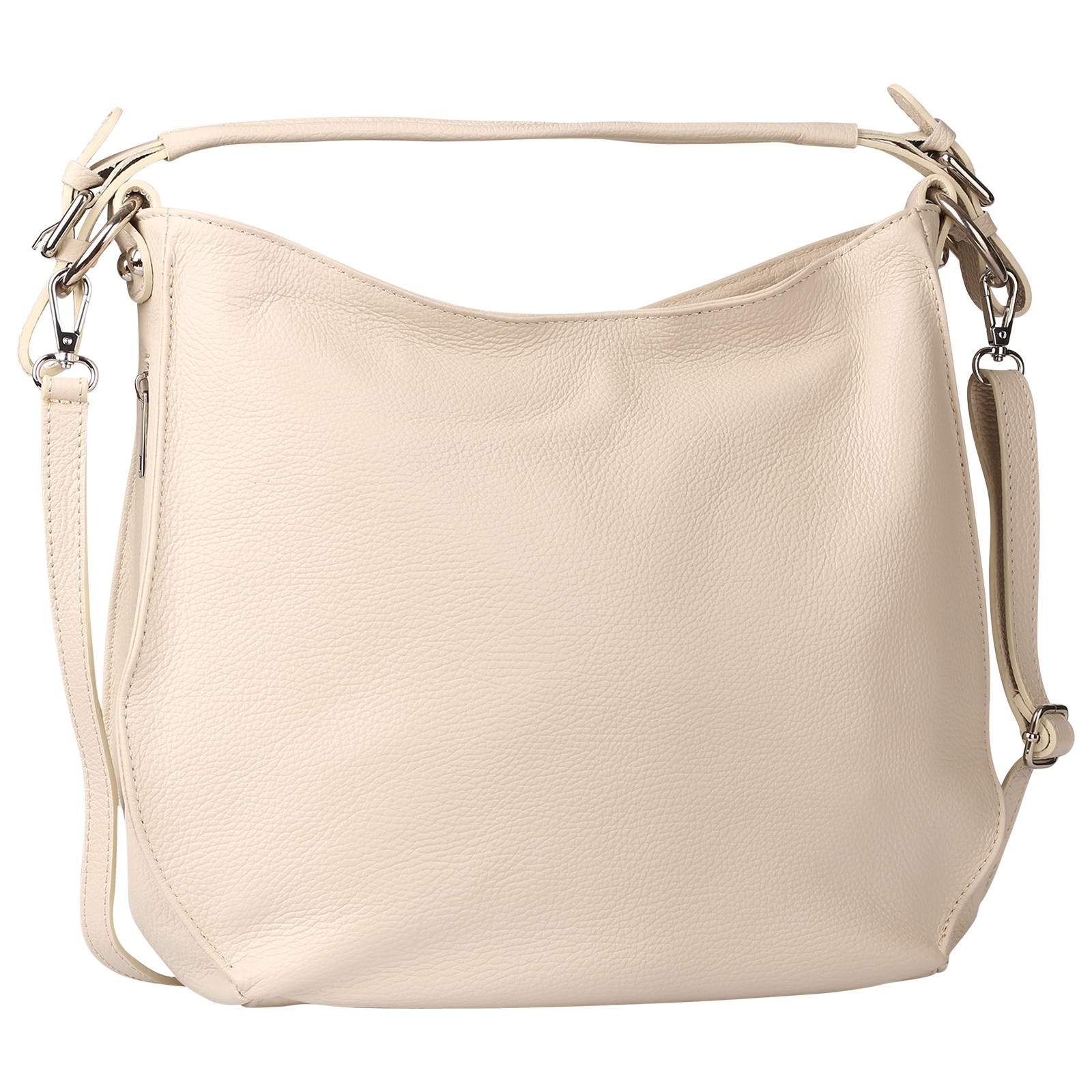 Toscanto Damen Schultertasche Leder Tasche beige OTT187SI2
