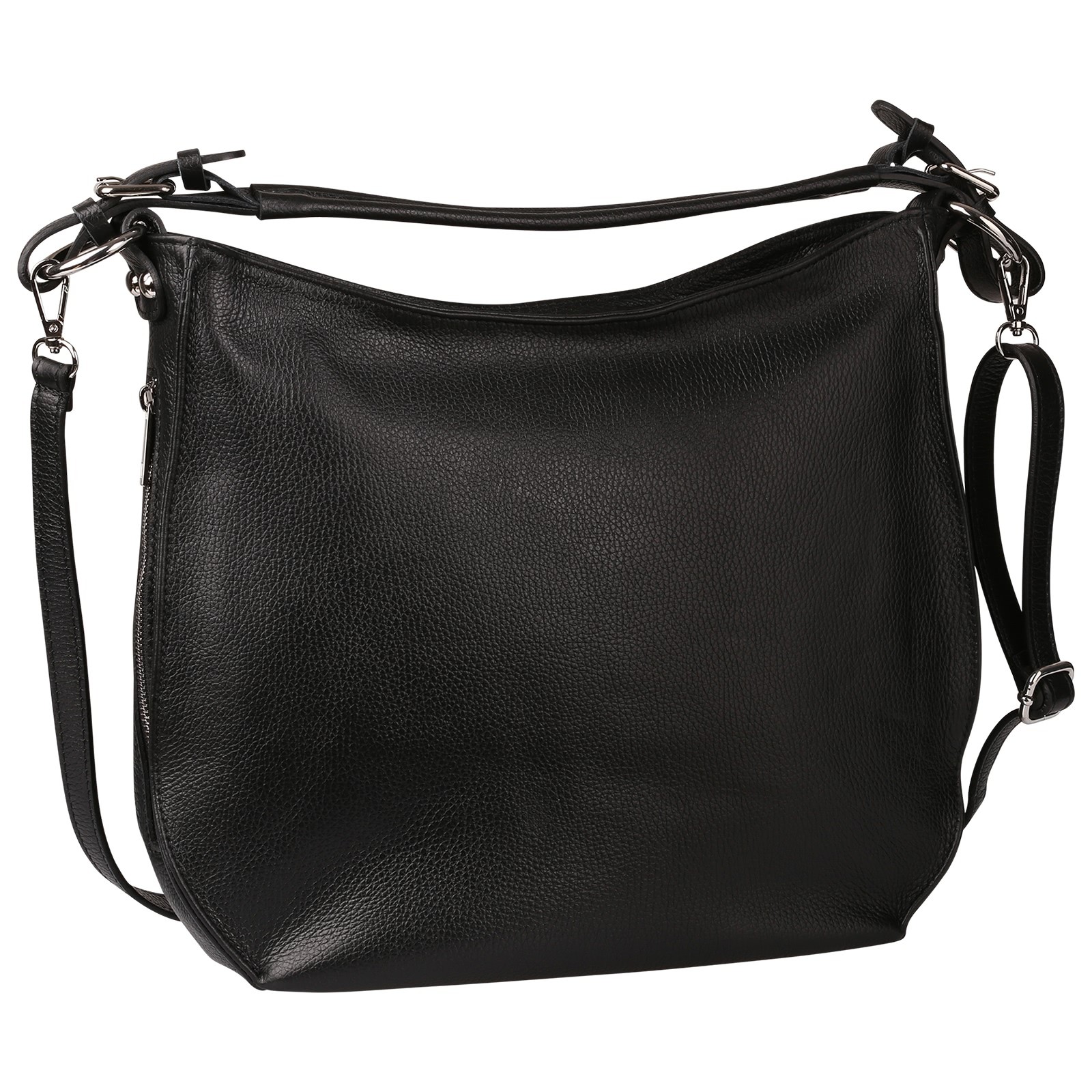 Toscanto Damen Schultertasche Leder Tasche schwarz OTT187SS1