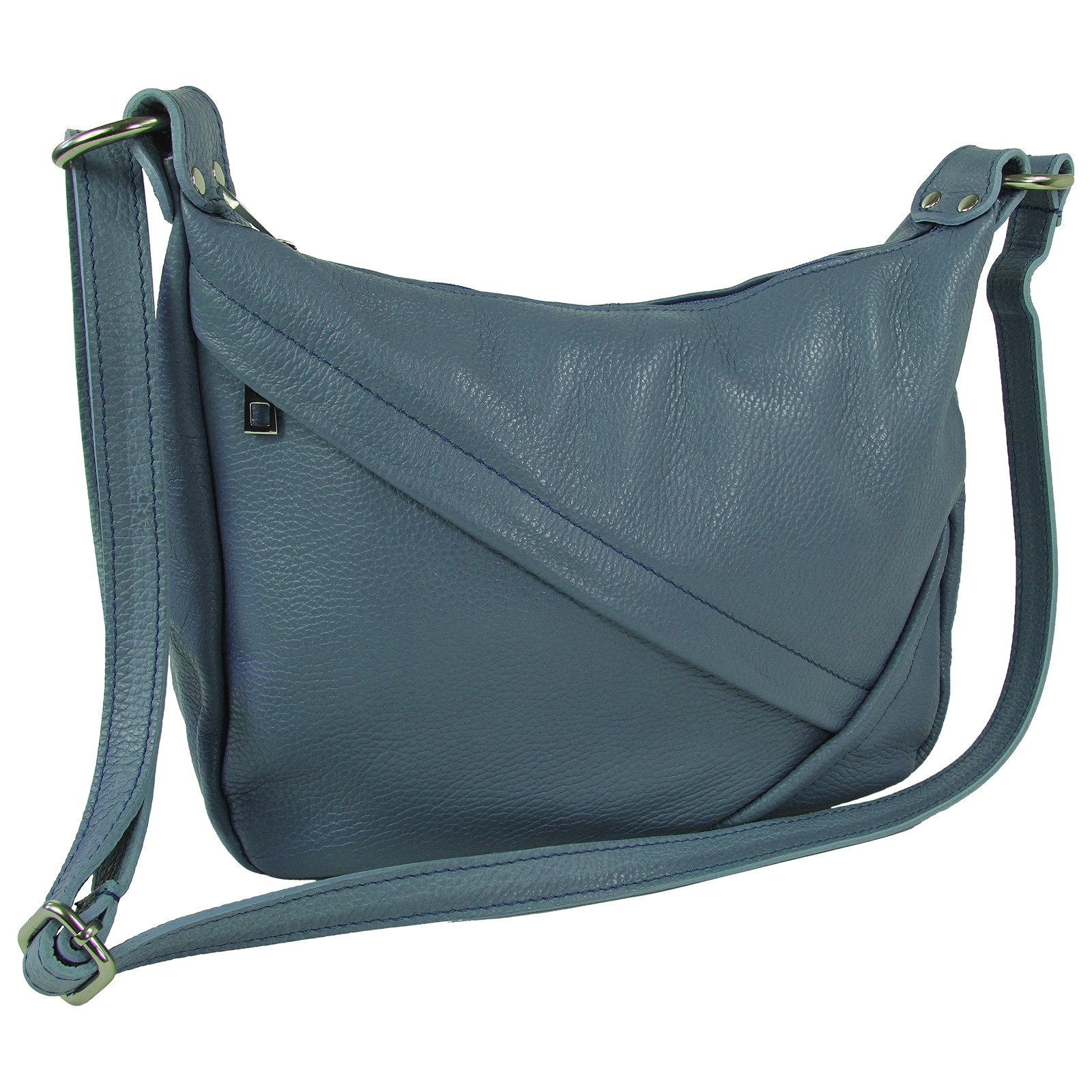 Toscanto Damen Schultertasche Leder Tasche taubenblau OTT191SH4