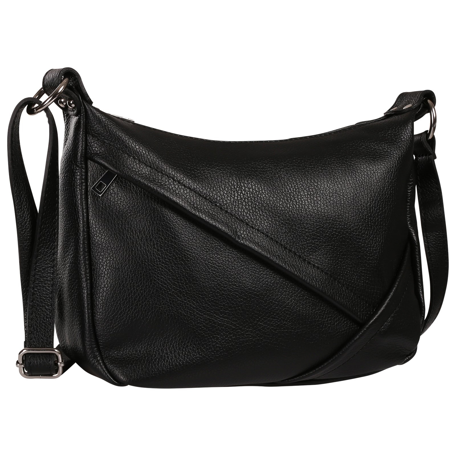 Toscanto Damen Schultertasche Leder Tasche schwarz OTT191SS1