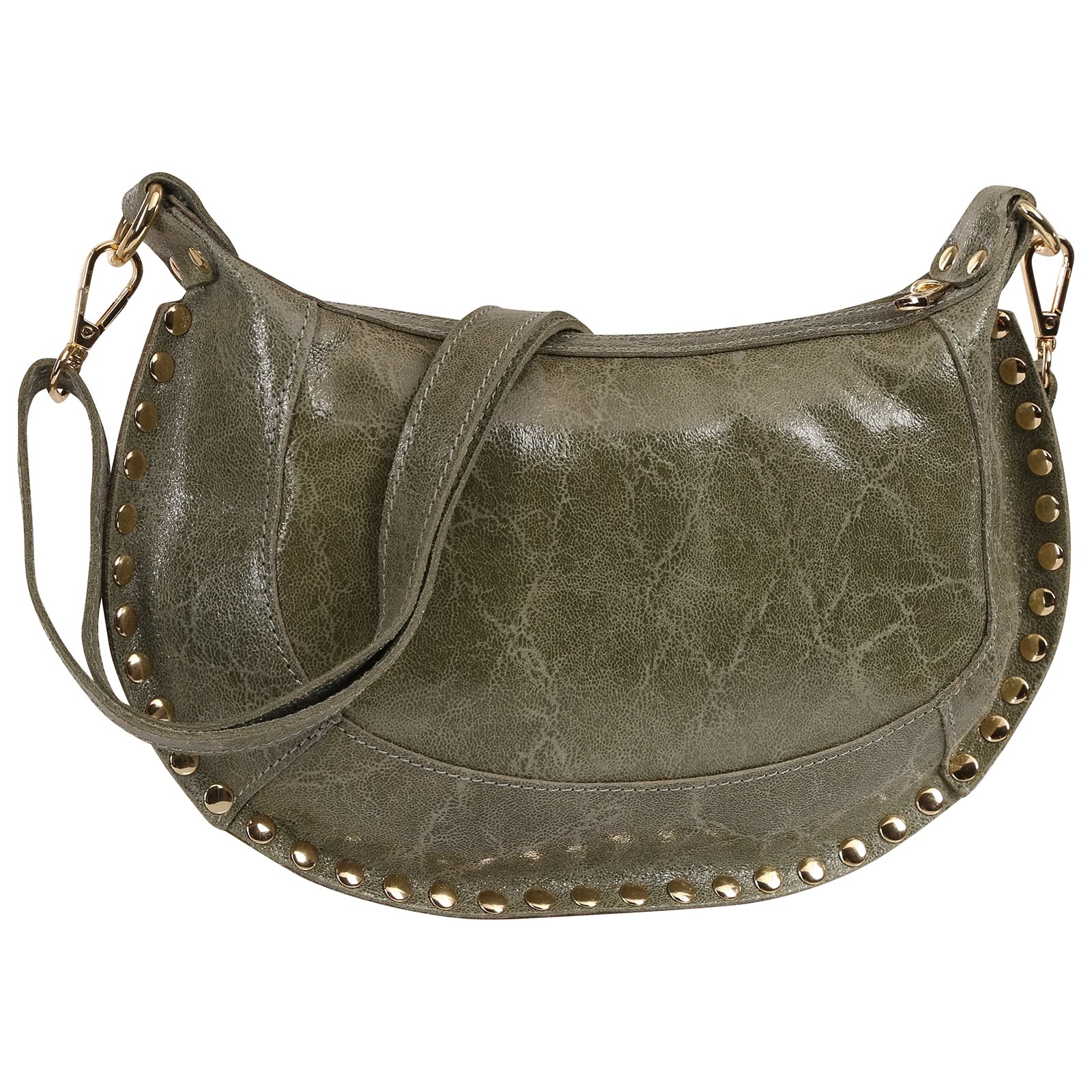 Toscanto Damen Schultertasche Umhängetasche Leder Tasche grün OTT196UL3