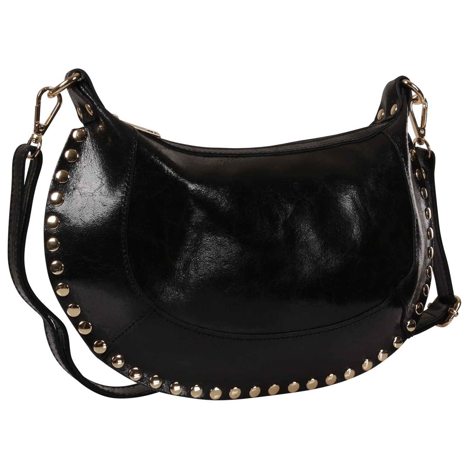 Toscanto Damen Schultertasche Umhängetasche Leder Tasche schwarz OTT196US1