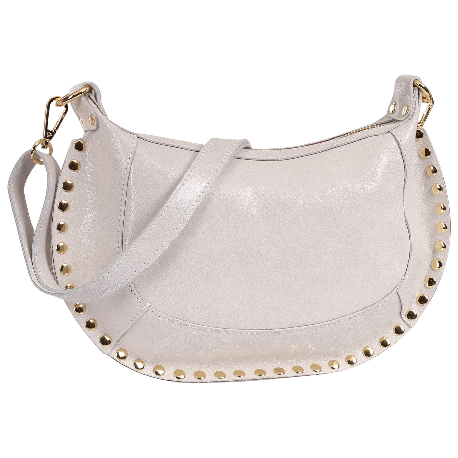 Toscanto Damen Schultertasche Umhängetasche Leder Tasche weiß OTT196UW1