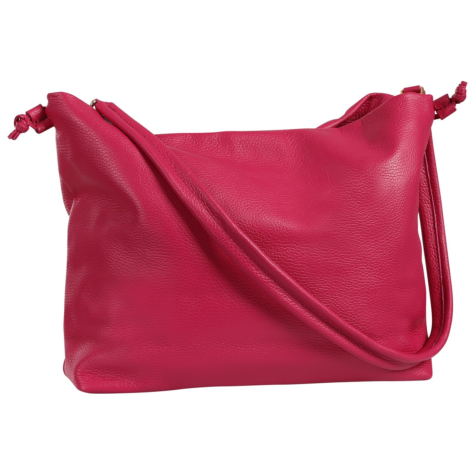 Toscanto Damen Schultertasche Beuteltasche Leder Tasche fuchsia pink OTT197SP3
