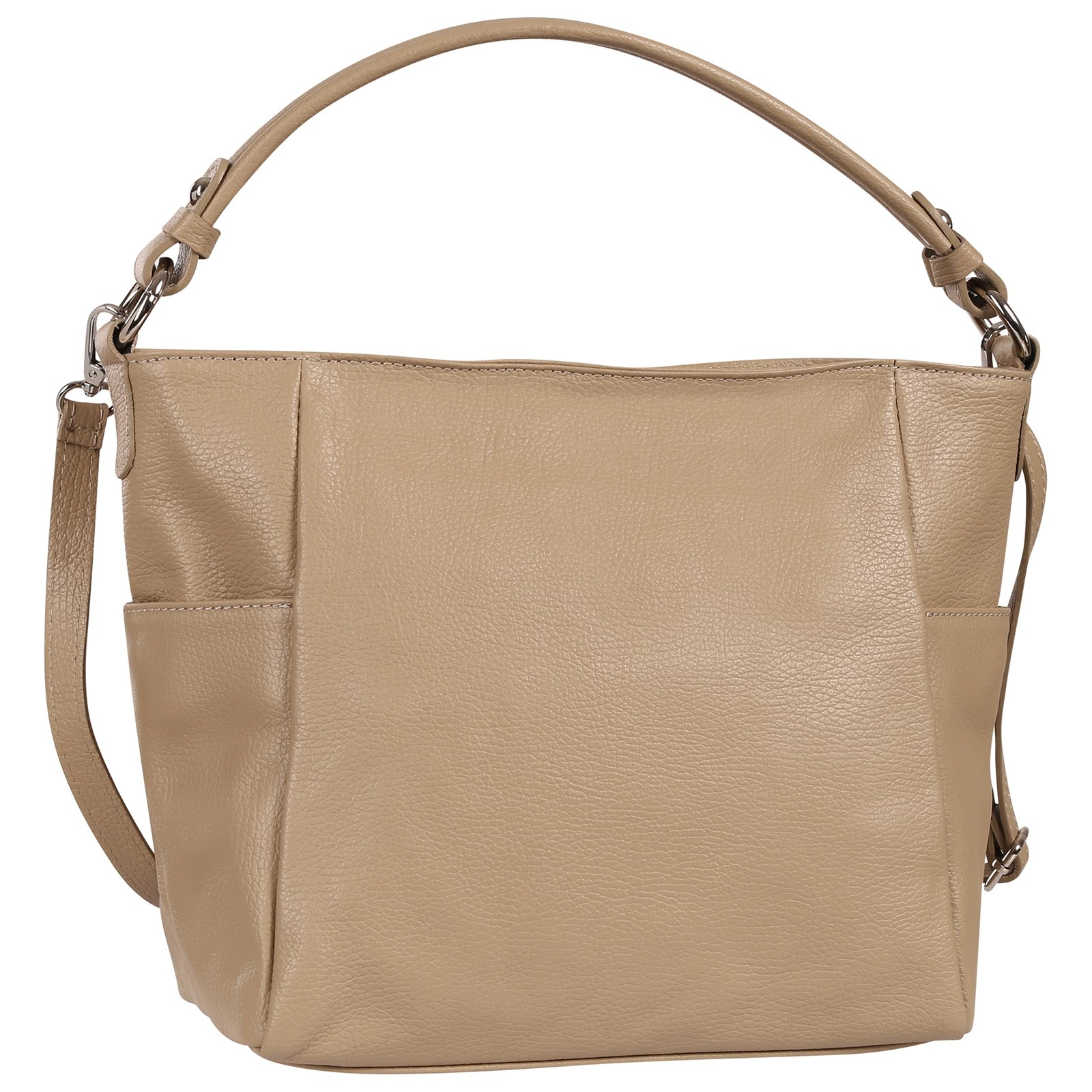 Toscanto Damen Schultertasche Leder Tasche taupe beige OTT199SI5