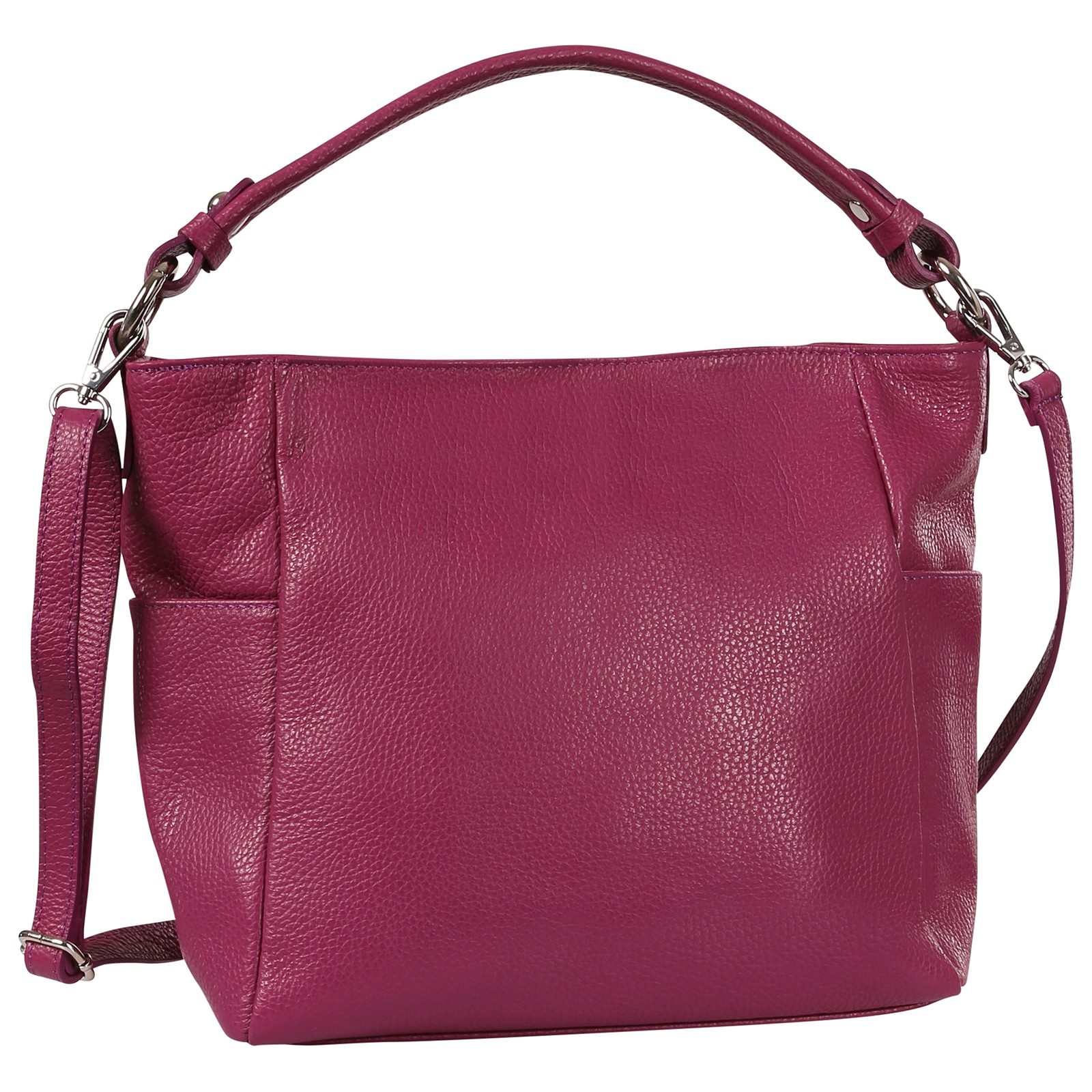 Toscanto Damen Schultertasche Leder Tasche fuchsia pink OTT199SP5