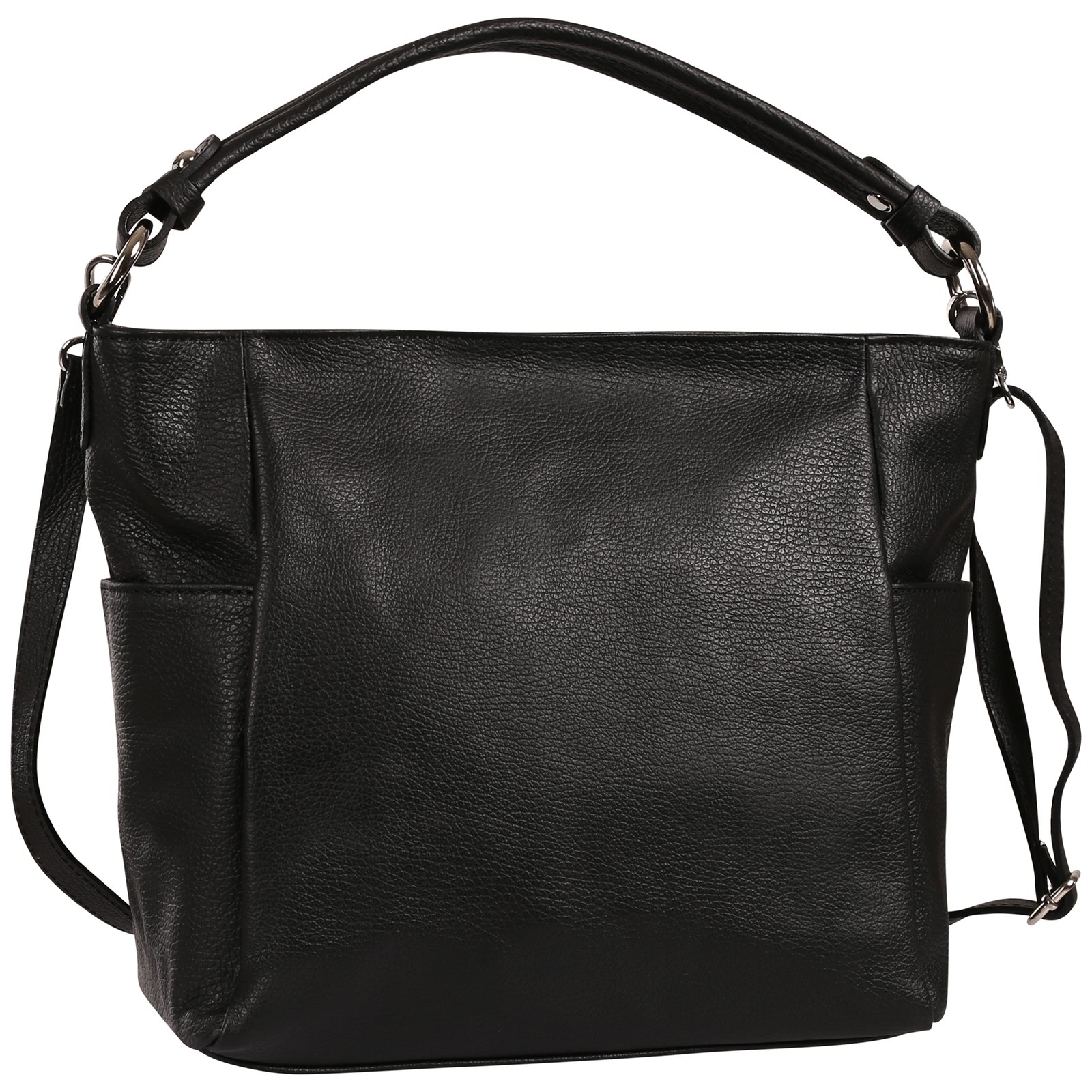 Toscanto Damen Schultertasche Leder Tasche schwarz OTT199SS1