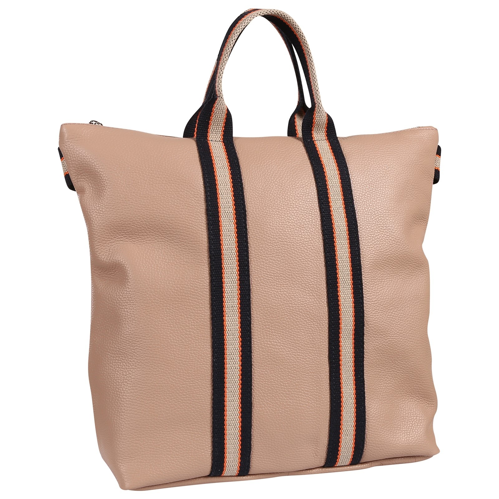Toscanto Damen Cityrucksack Leder Canvas Rucksack Tasche rosa OTT609RA
