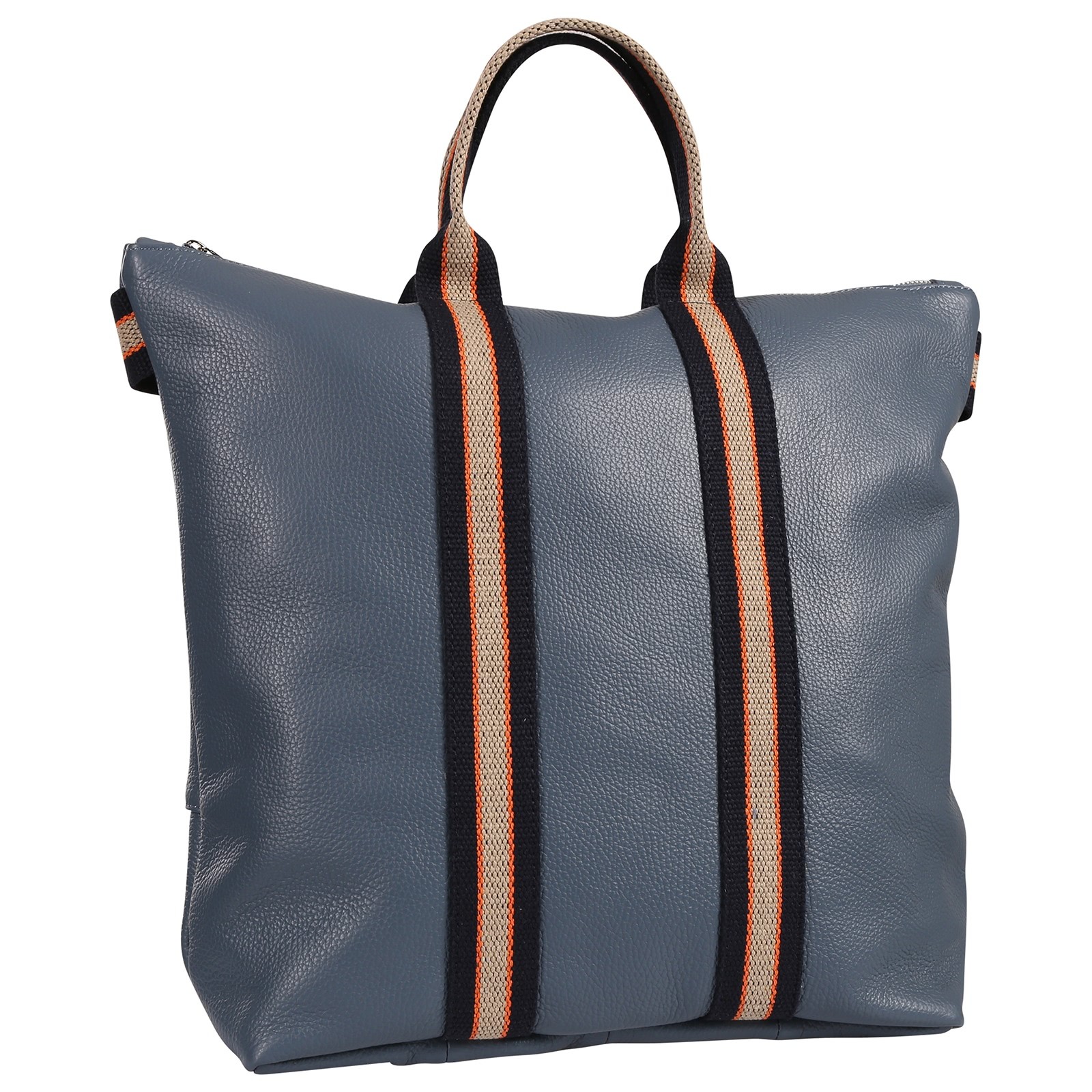 Toscanto Damen Cityrucksack Leder Canvas Rucksack Tasche hellblau OTT609RH