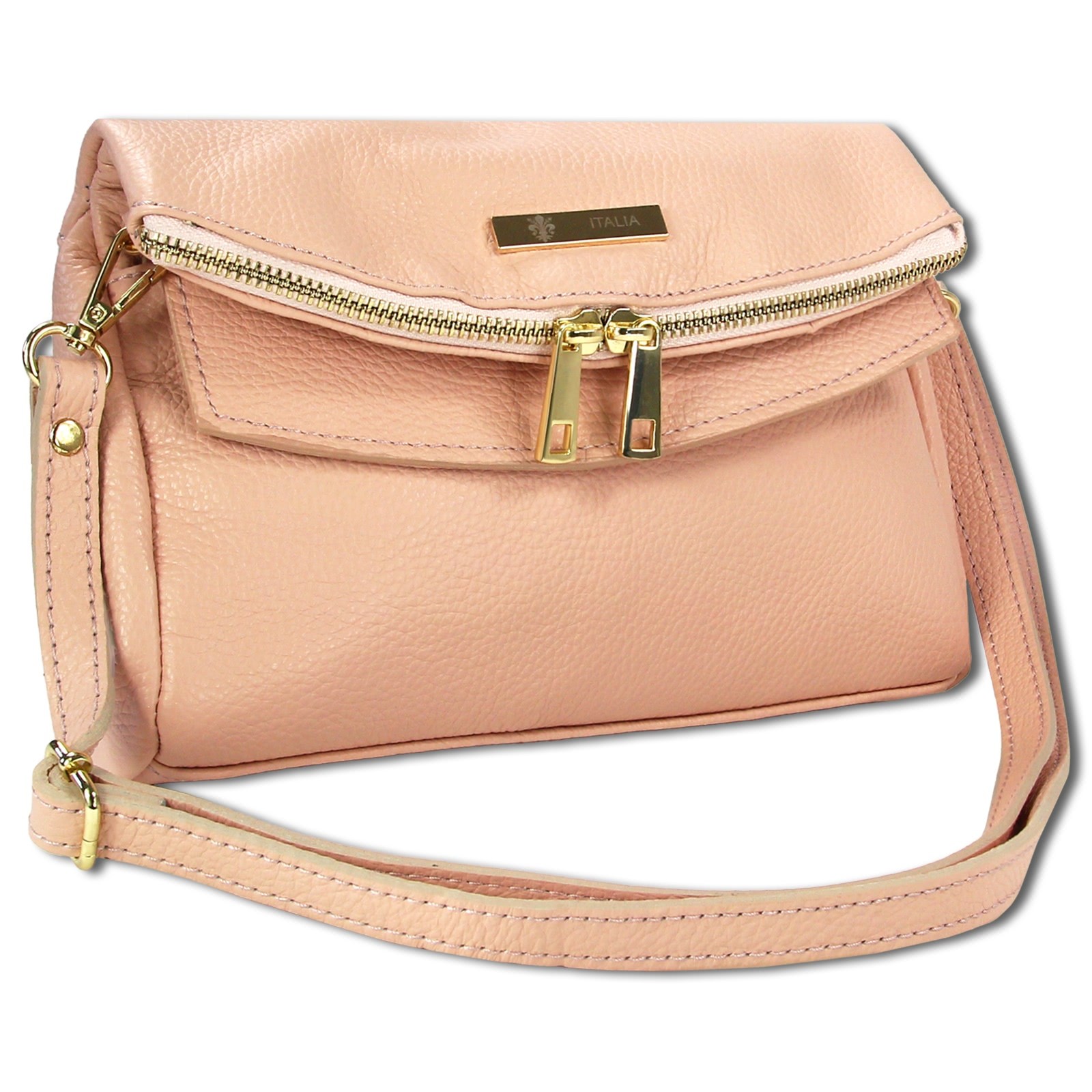 Toscanto Damen Clutch Leder Tasche rosa OTT803SA