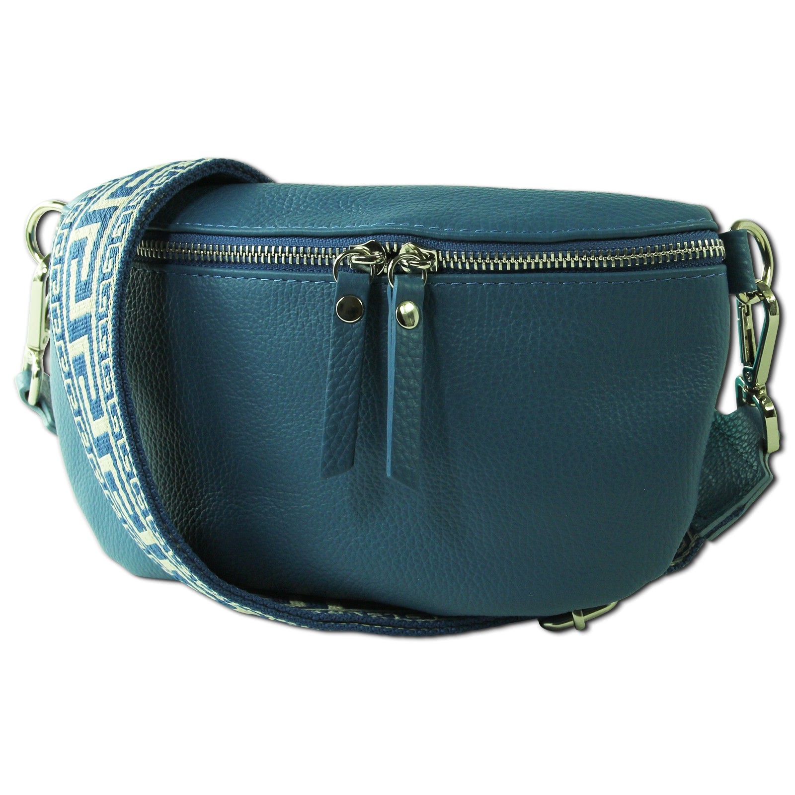 Toscanto Damen Gürteltasche Leder Tasche blau OTT807BF