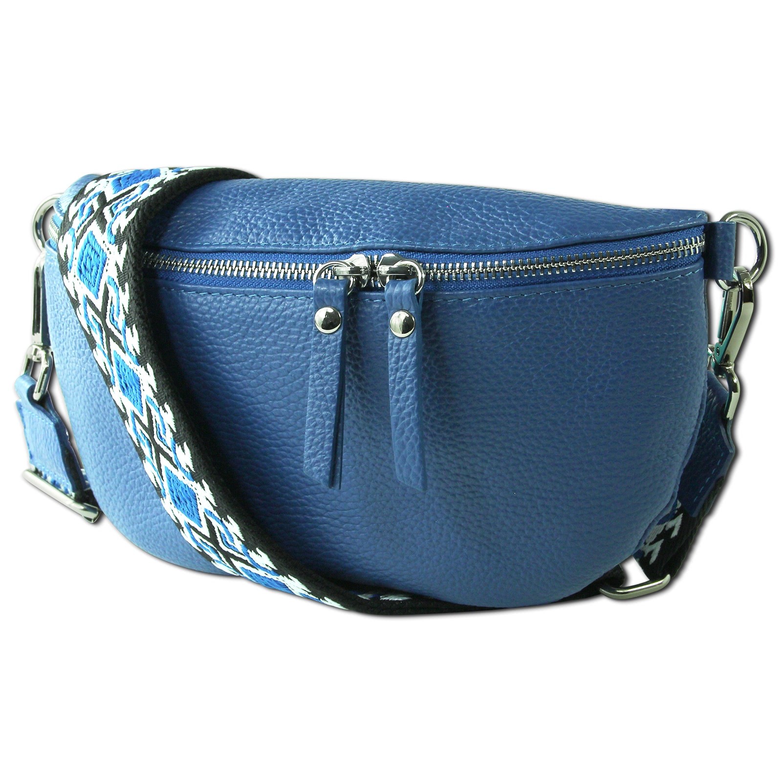 Toscanto Damen Gürteltasche Leder Tasche blau OTT807BM