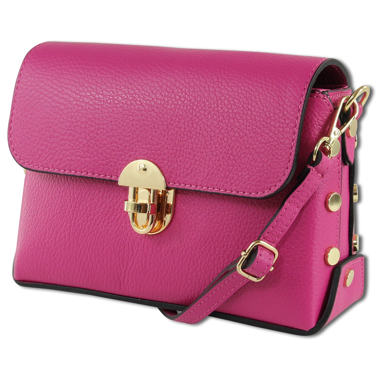 Toscanto Damen Leder Tasche fuchsia pink OTT808UP