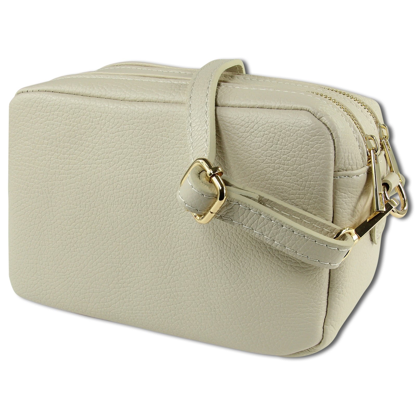 Toscanto Damen Umhängetasche Leder Tasche beige OTT809UI