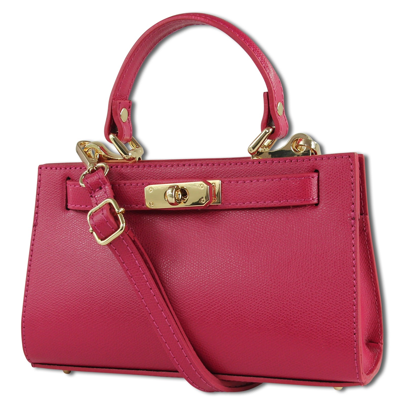 Toscanto Damen Leder Tasche pink fuchsia OTT812UP