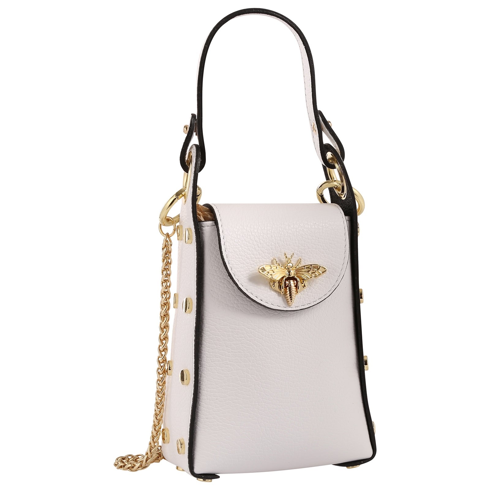 Toscanto Damen Umhängetasche Leder Tasche weiß OTT813UW