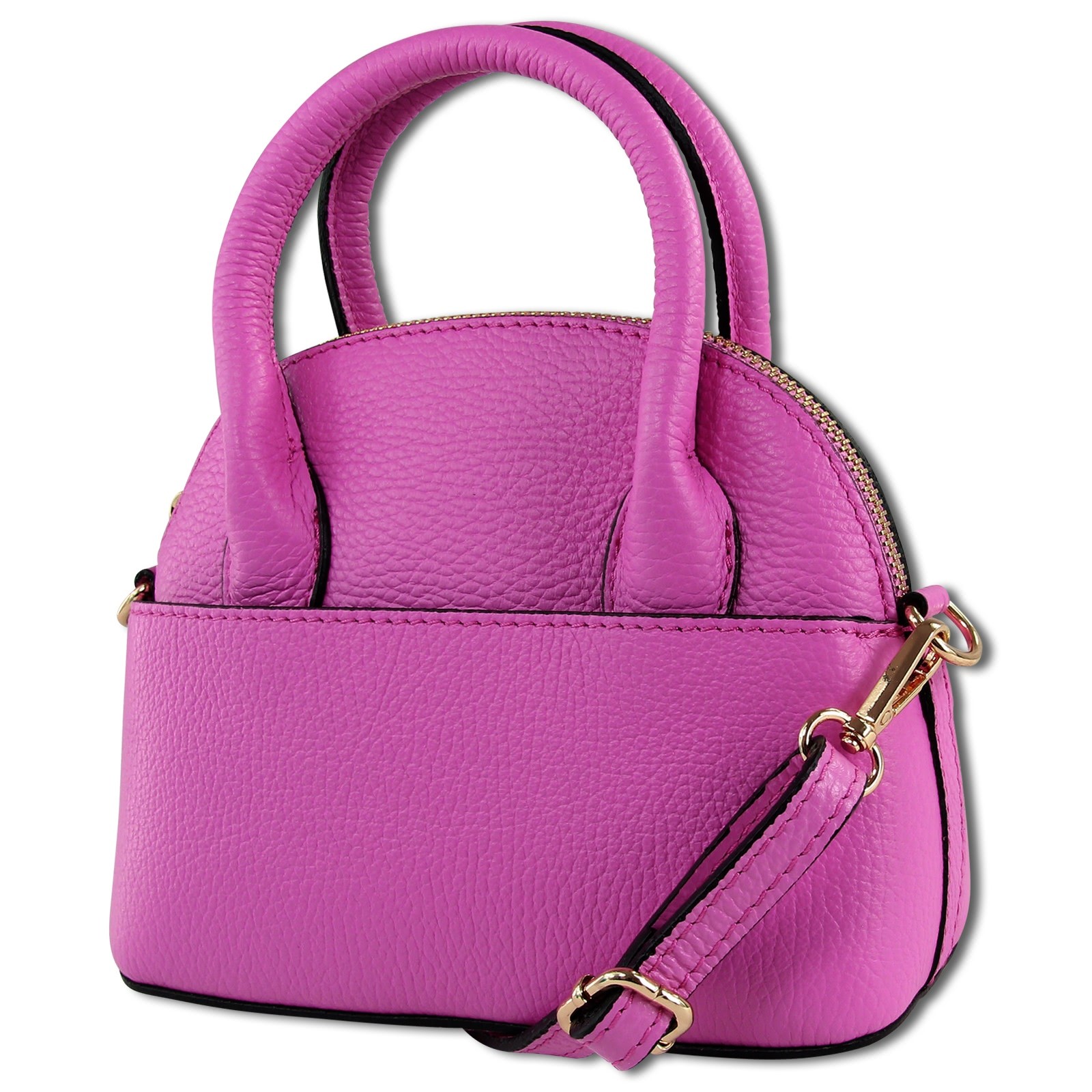 Toscanto Damen Umhängetasche Leder Tasche pink fuchsia OTT814UP