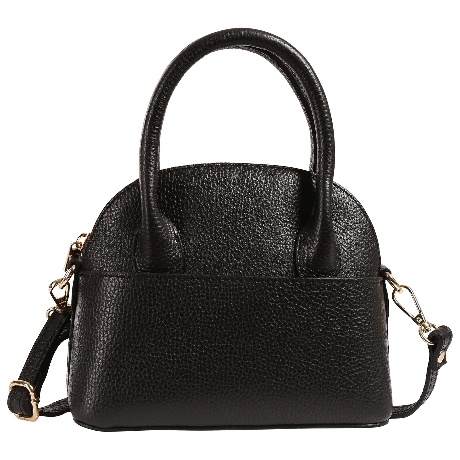 Toscanto Damen Umhängetasche Leder Tasche schwarz OTT814US