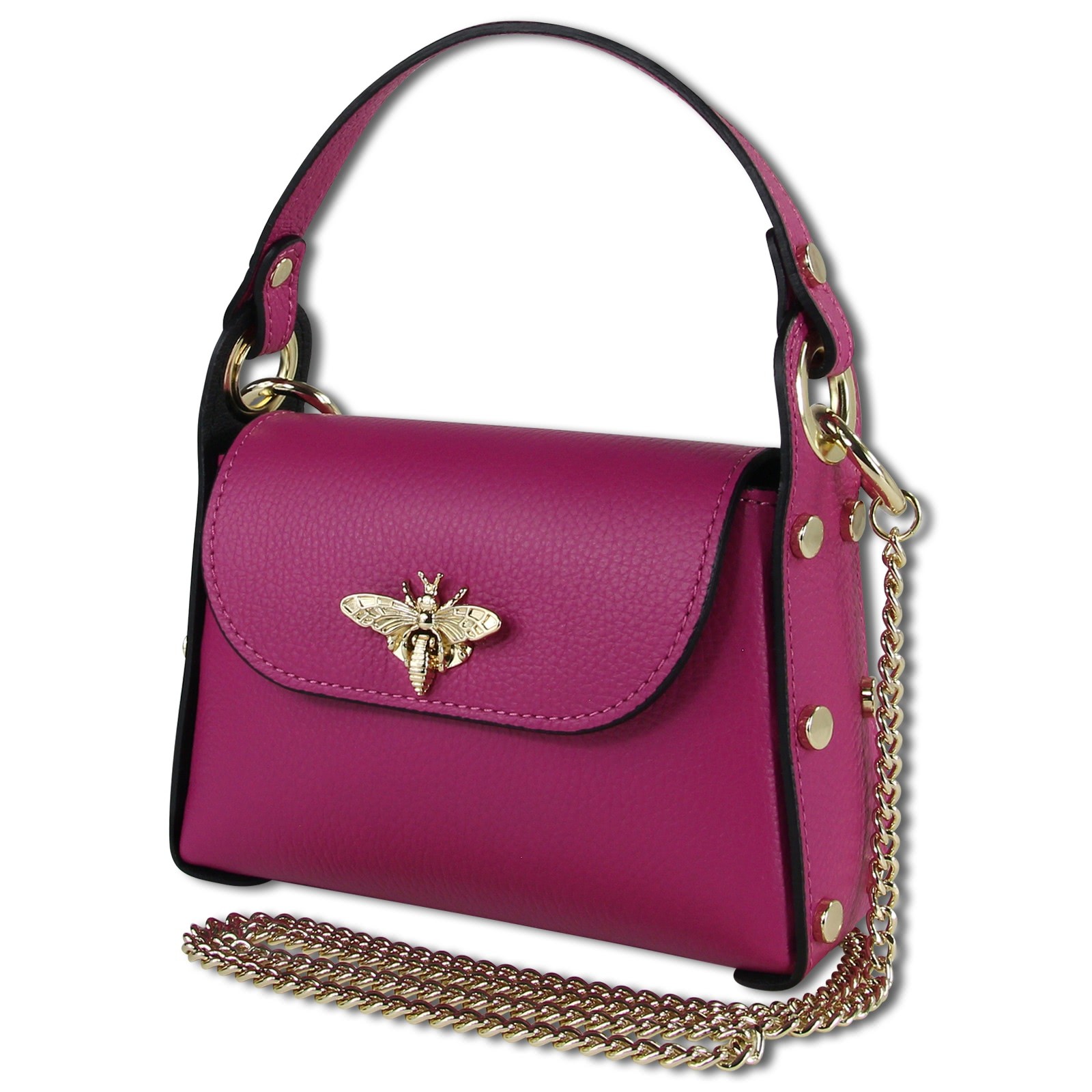 Toscanto Damen Leder Tasche pink fuchsia OTT817UP
