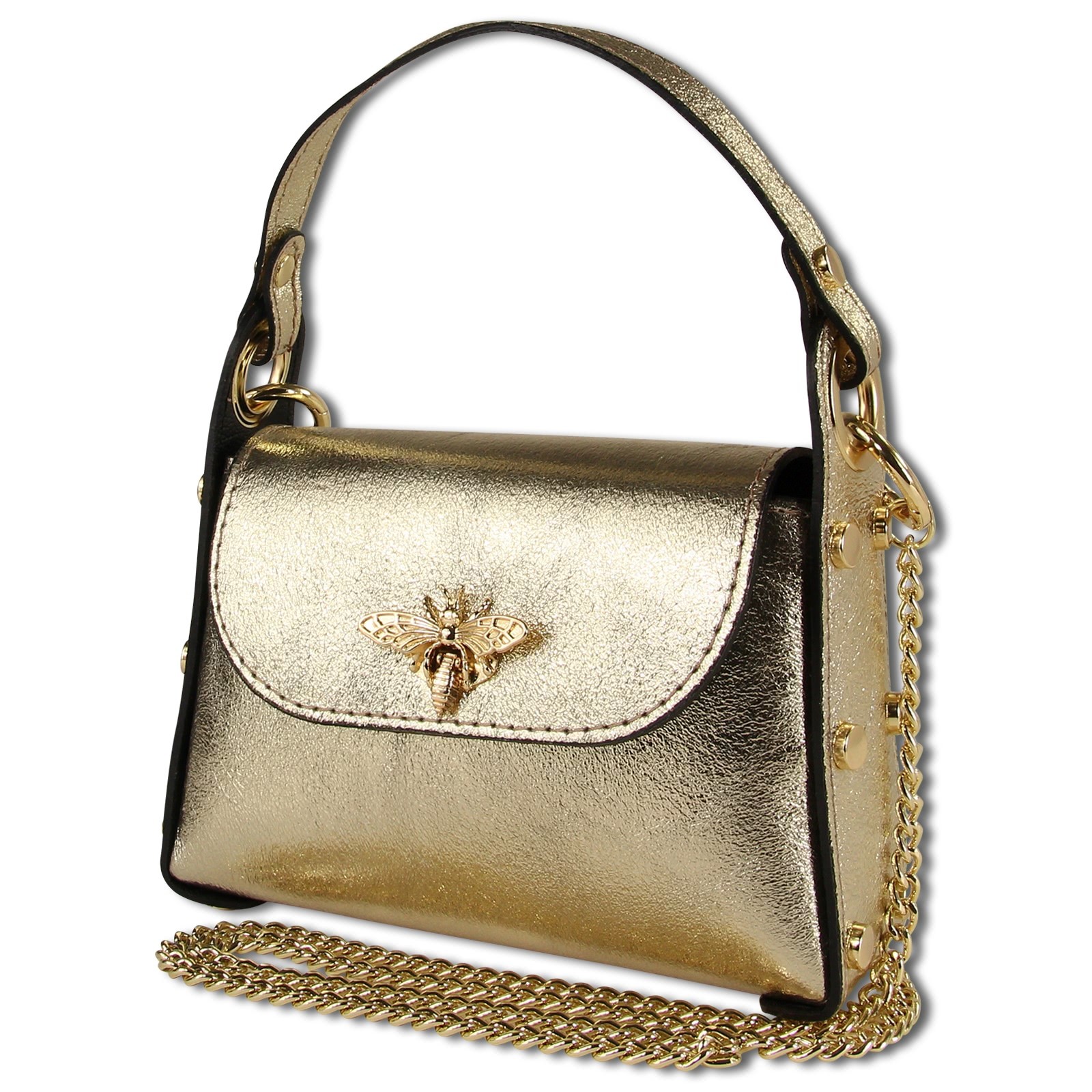 Toscanto Damen Umhängetasche Leder Tasche gold OTT817UZ