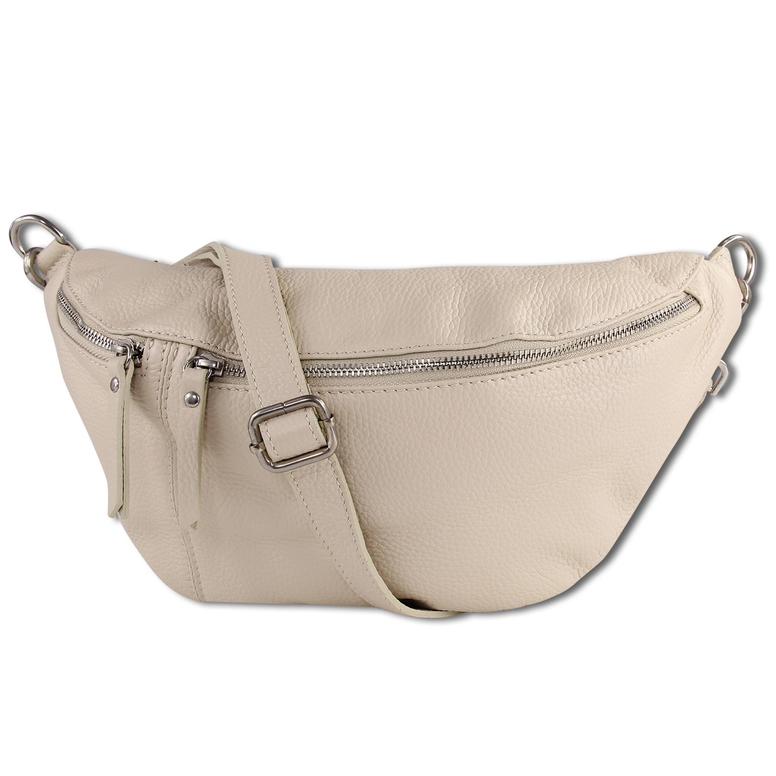 Toscanto Damen Gürteltasche Leder Tasche beige OTT820BI