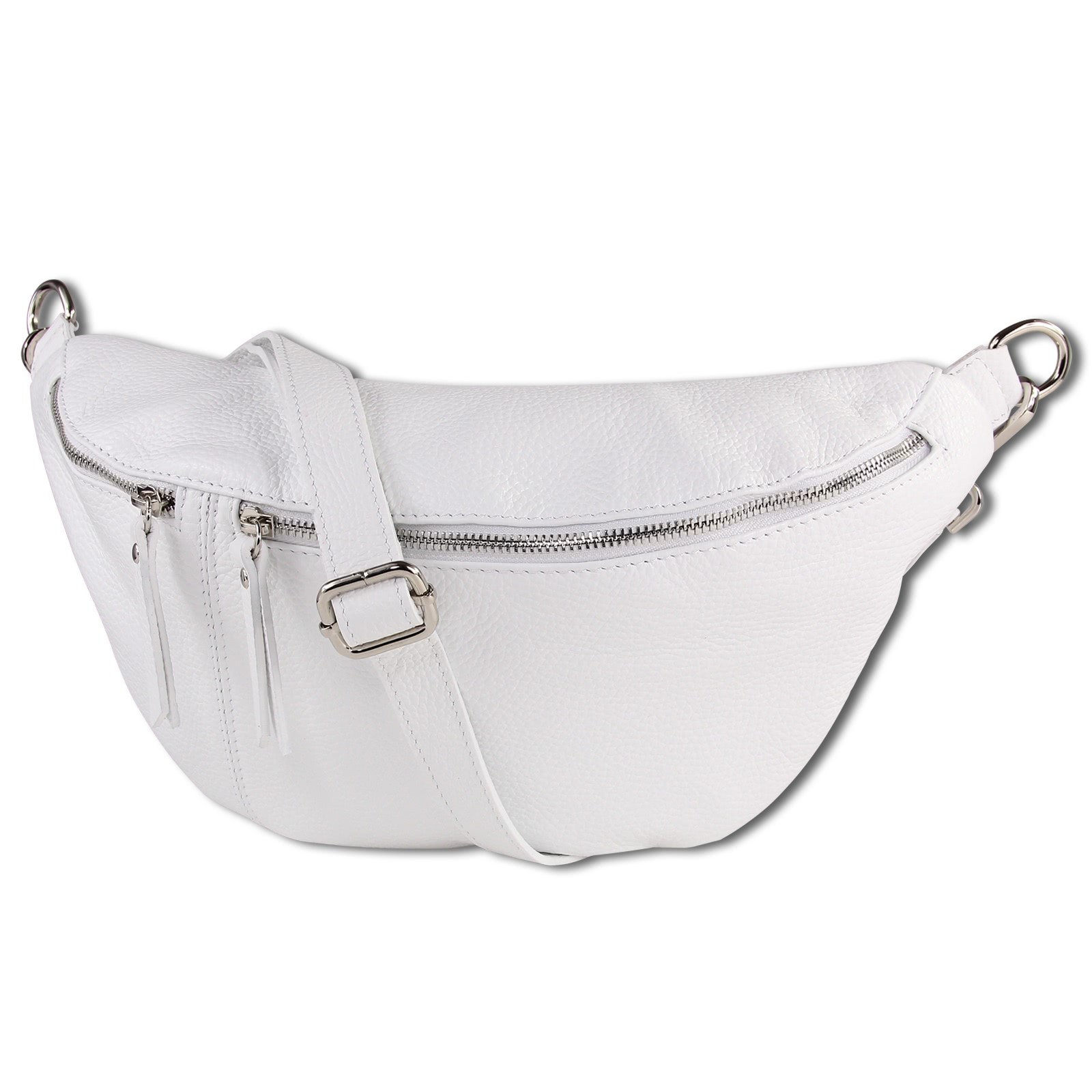 Toscanto Damen Gürteltasche Leder Tasche weiß OTT820BW