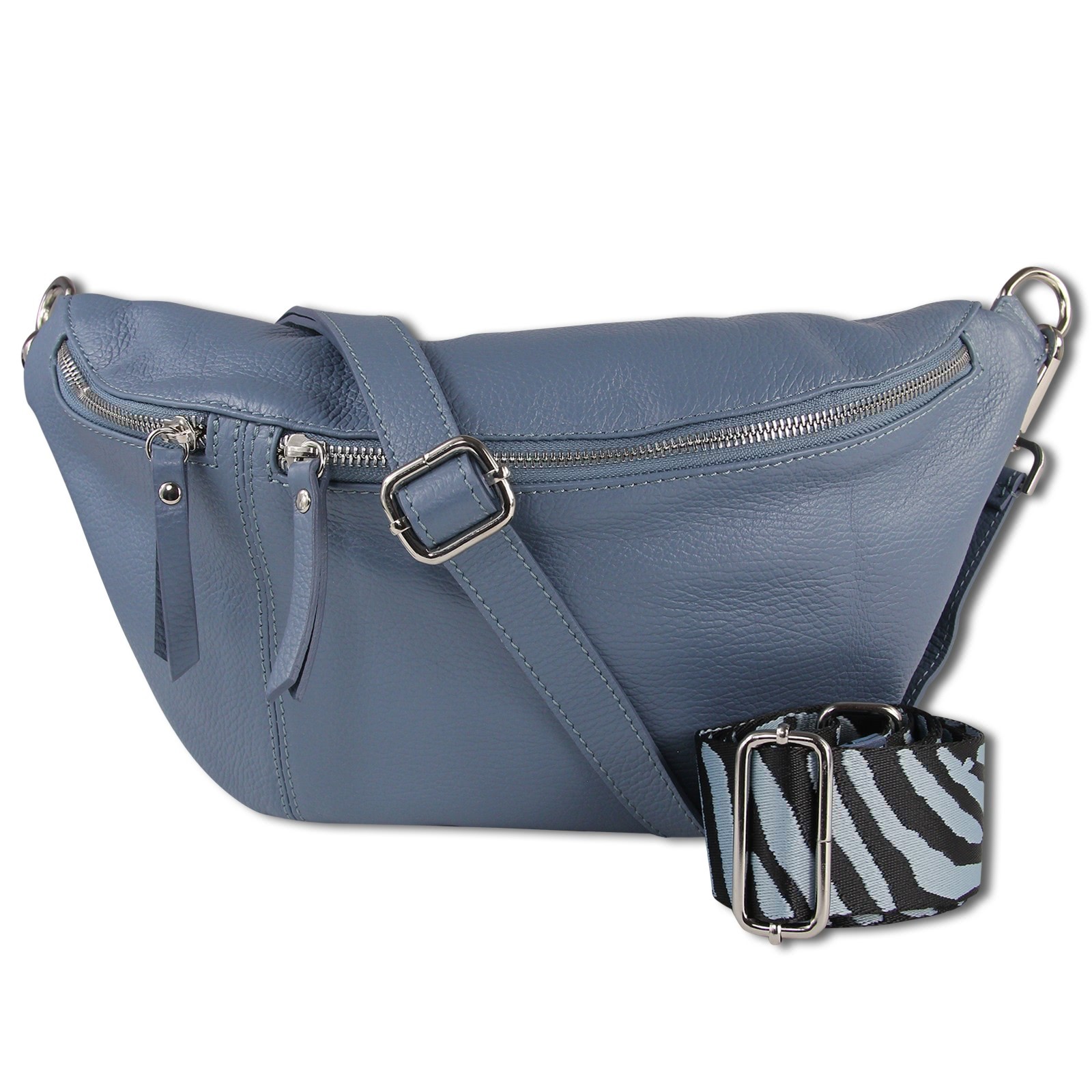 Toscanto Damen Gürteltasche Leder Tasche blau OTT821BF