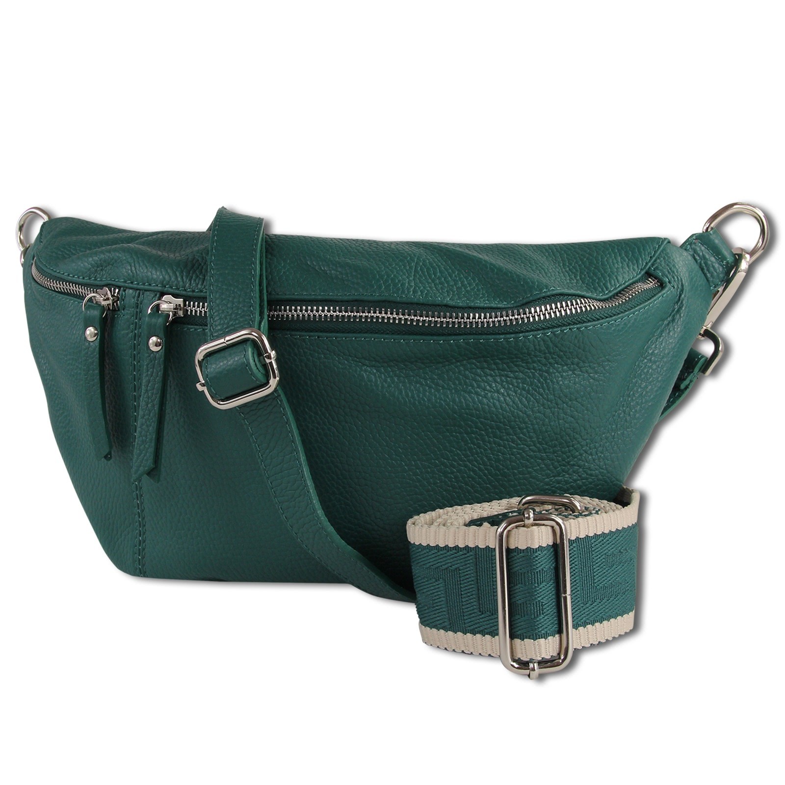 Toscanto Damen Gürteltasche Leder Tasche hellgrün OTT821BL