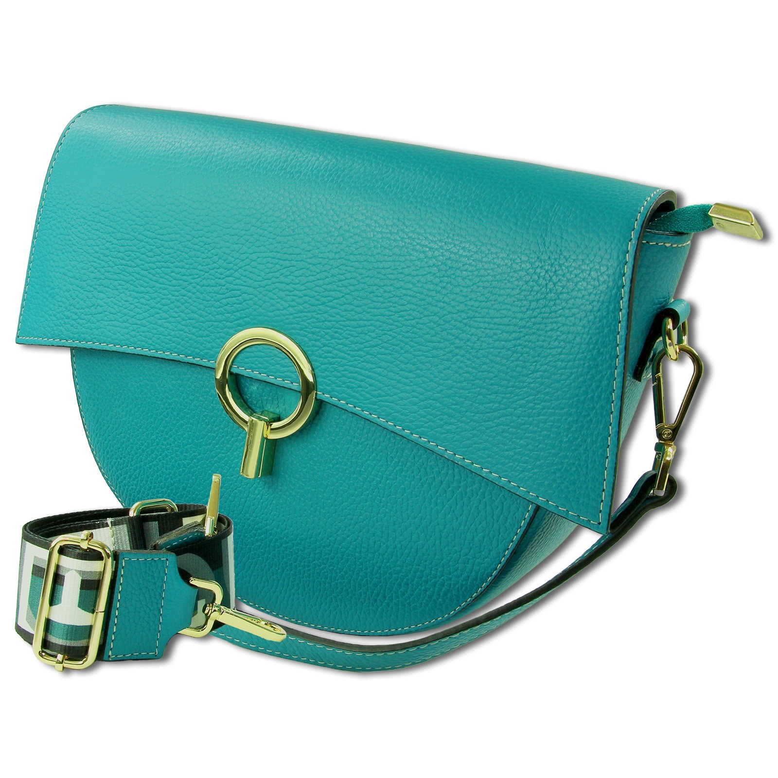 Toscanto Damen Jugend Citytasche Leder Tasche türkis OTT824UT