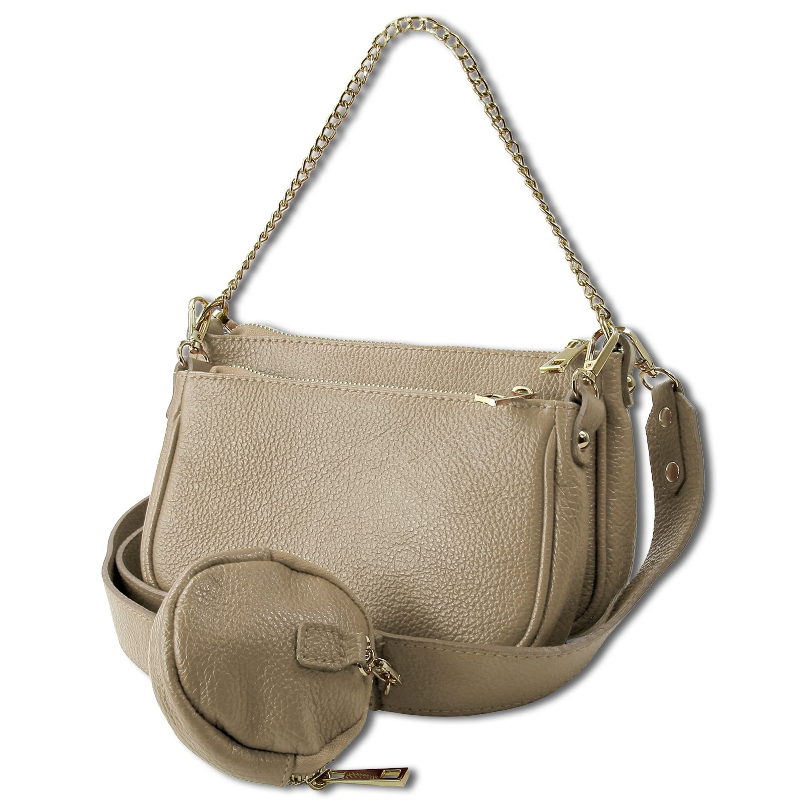 Toscanto Damen Leder Tasche taupe beige OTT826UC