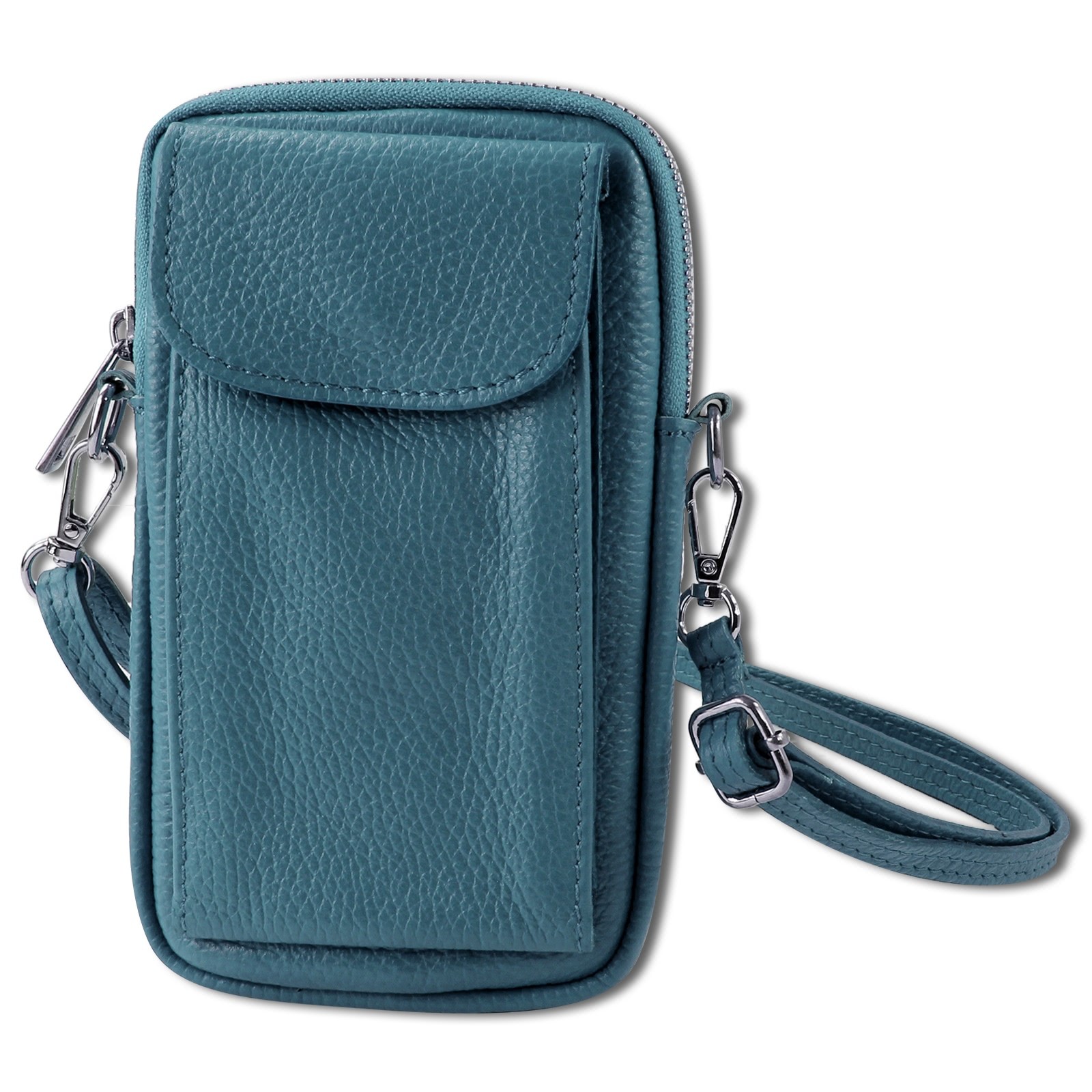 Toscanto Damen Handtasche Leder Tasche hellblau OTT827SH