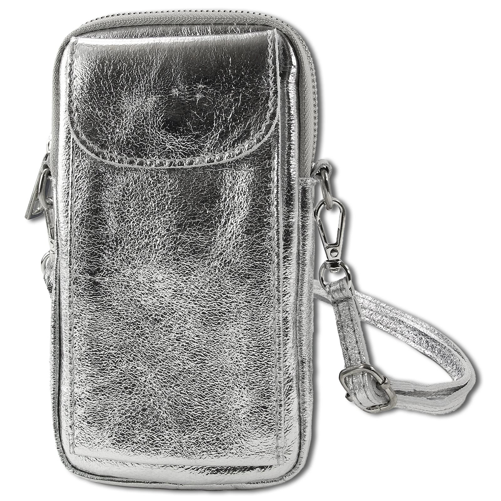 Toscanto Damen Handtasche Leder Tasche silber OTT827SJ